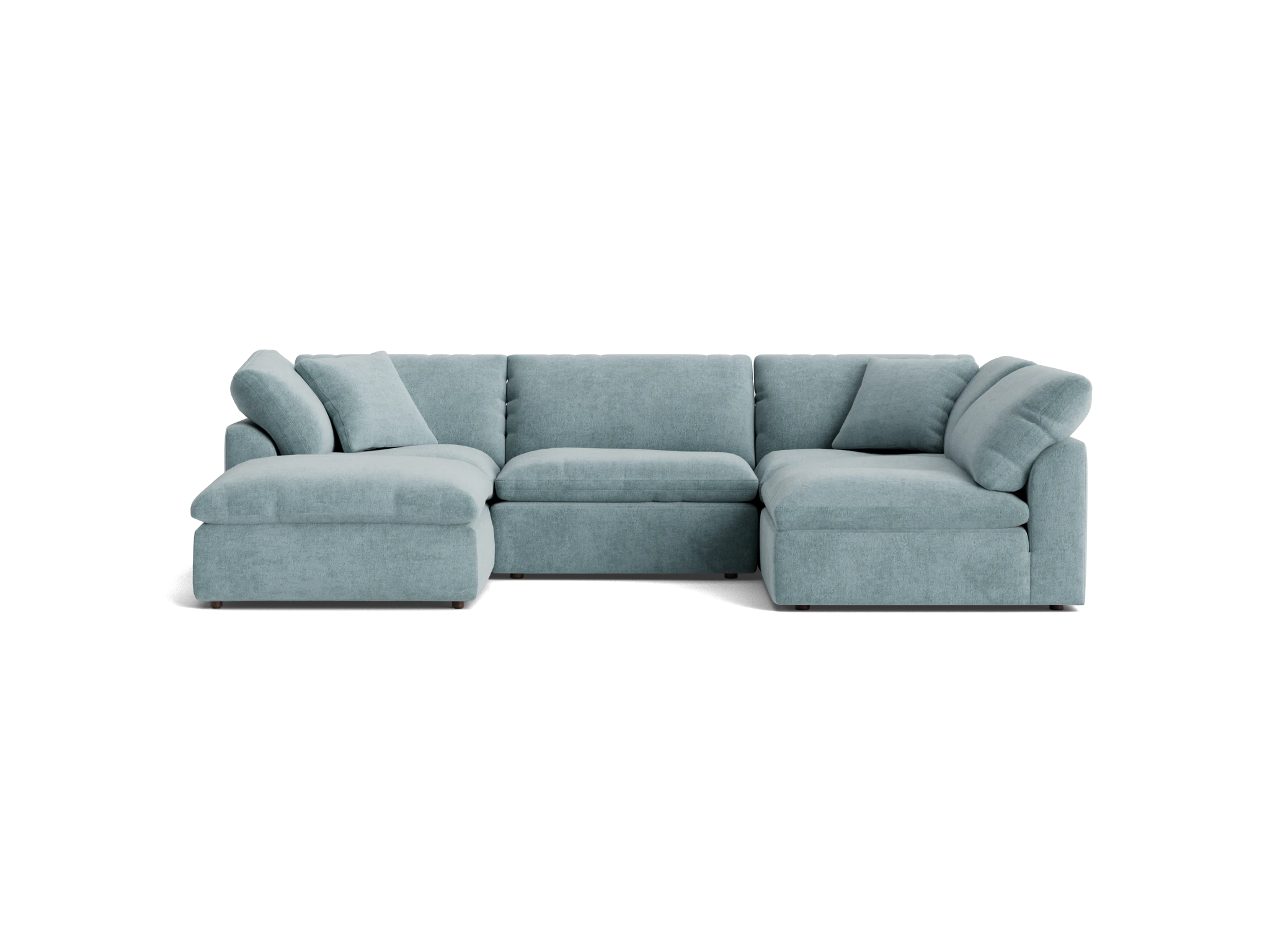 bryant sofa bumper sectional %285 piece%29 plush mist
