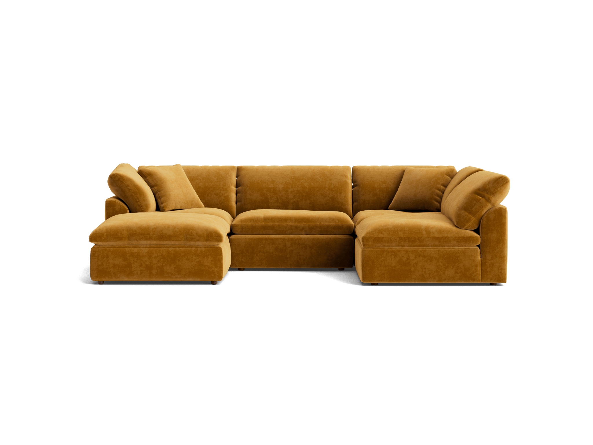 bryant sofa bumper sectional %285 piece%29 harper amber gold