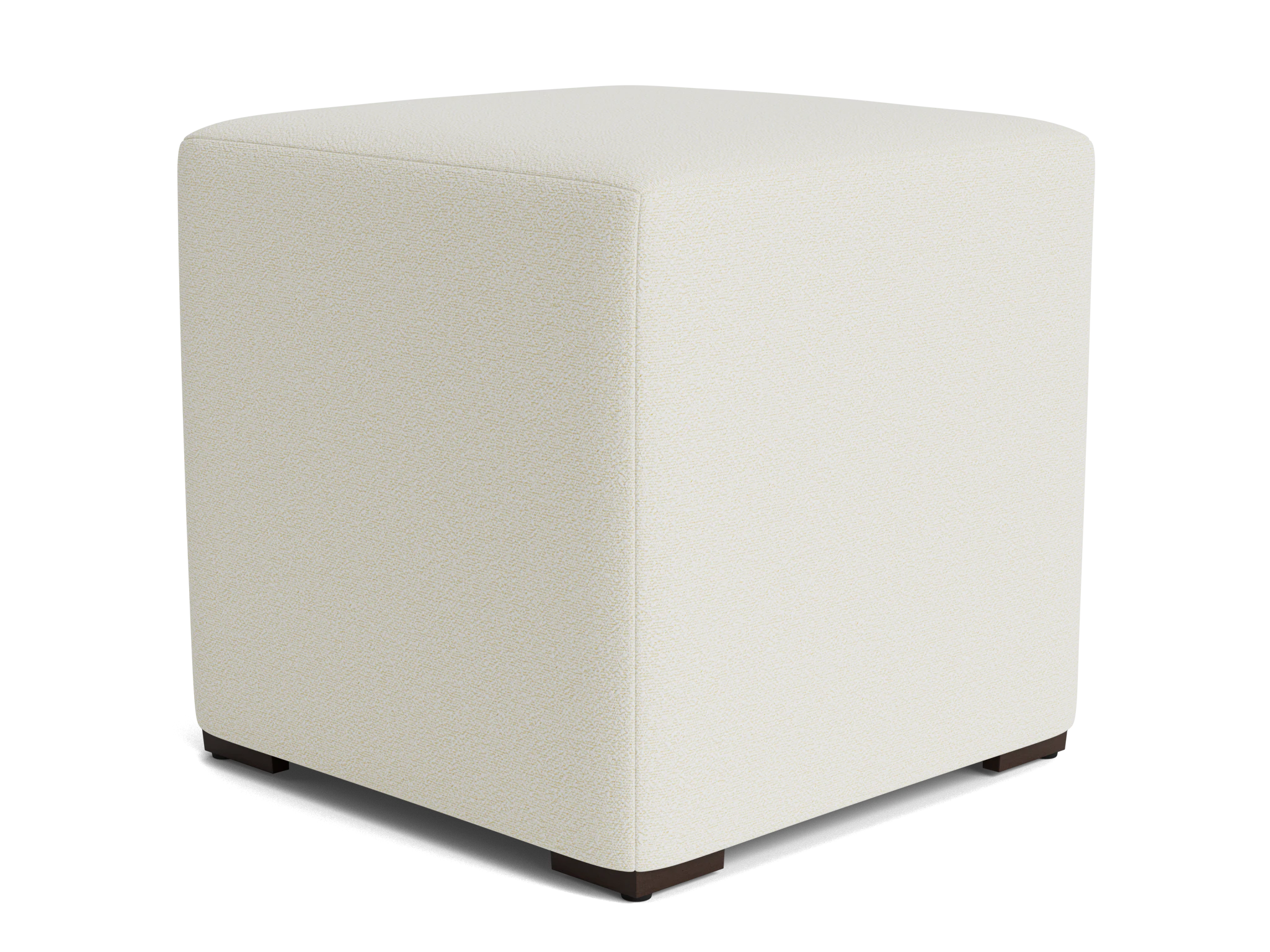 cort cube ottoman tussah snow