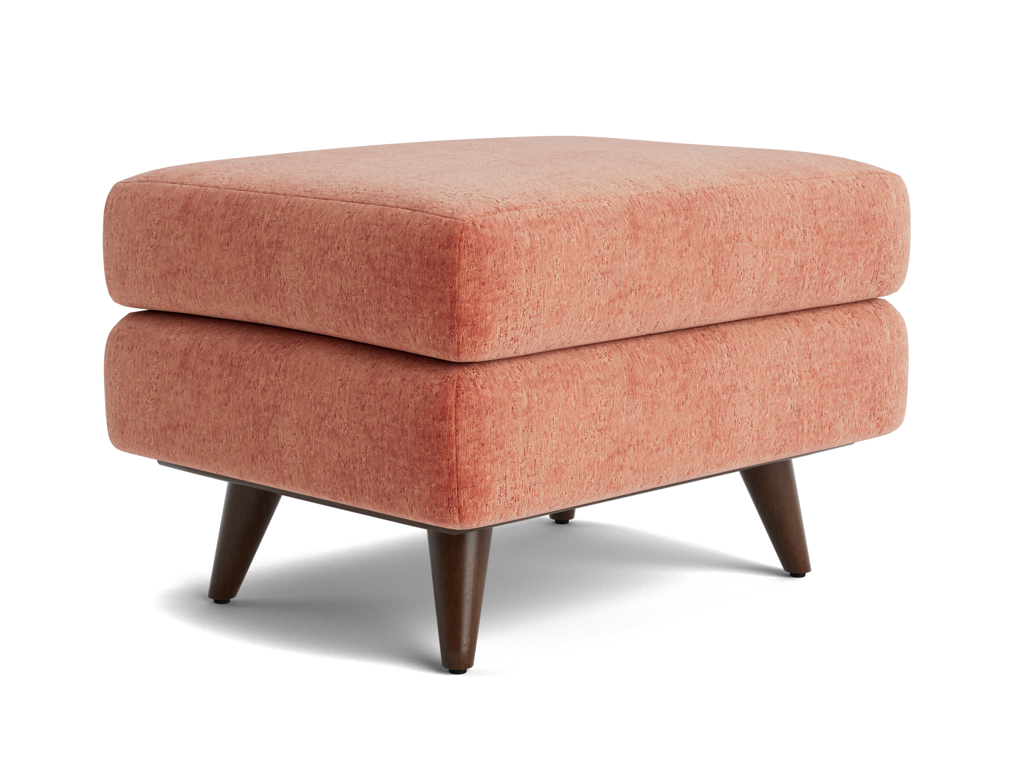 hughes apartment ottoman plush terra rose