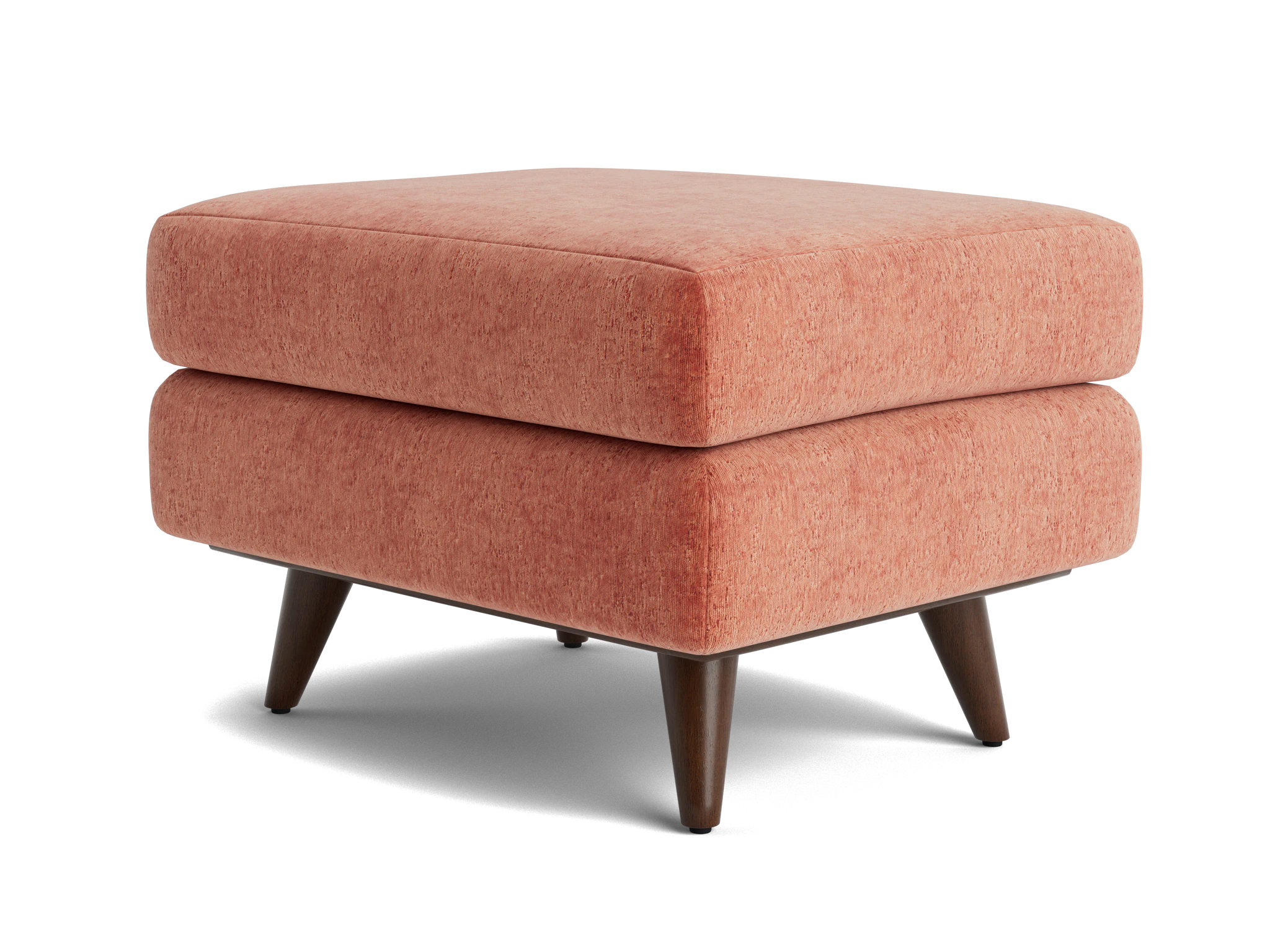hughes apartment ottoman plush terra rose