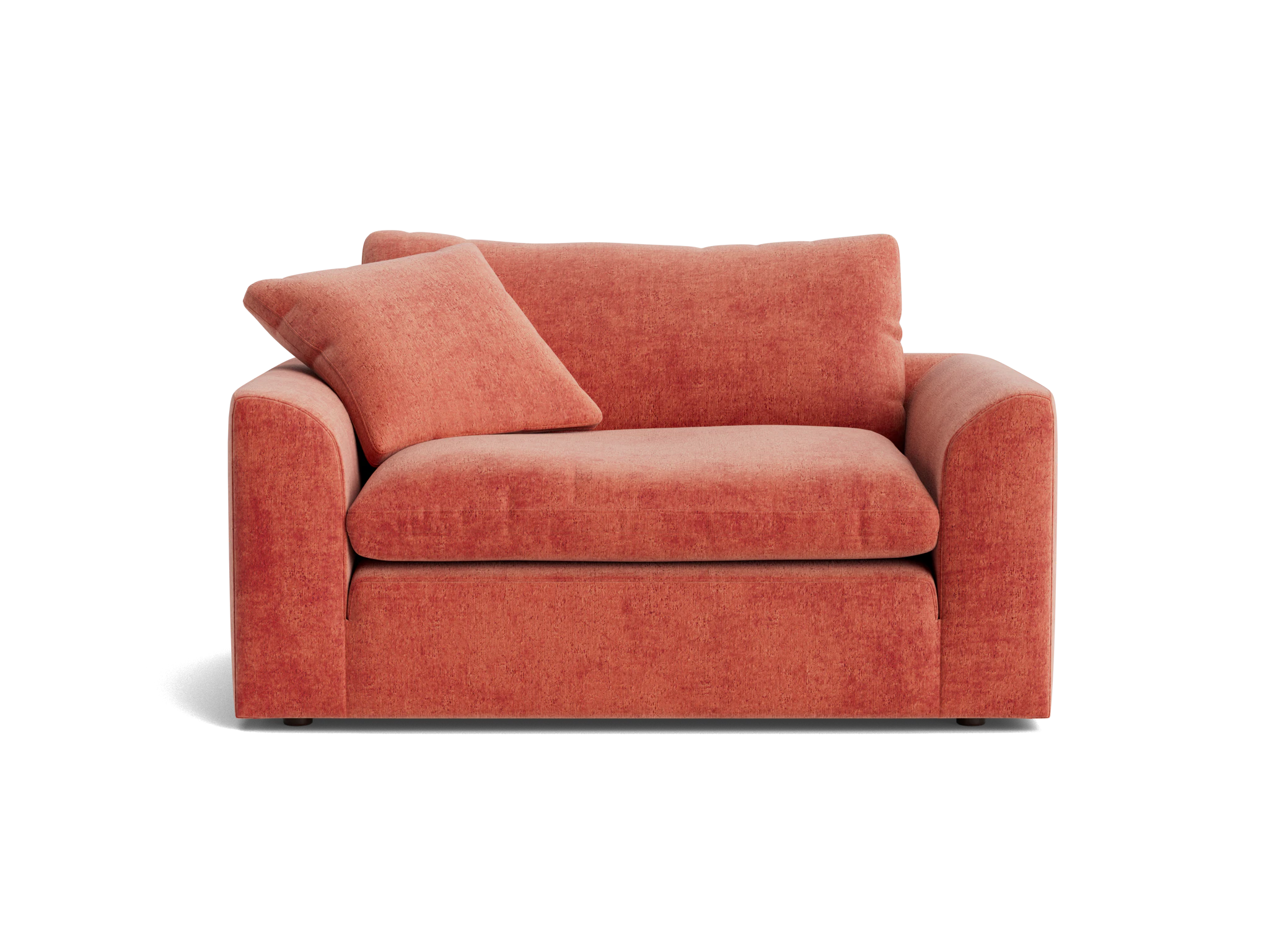 bryant chair and half plush terra rose