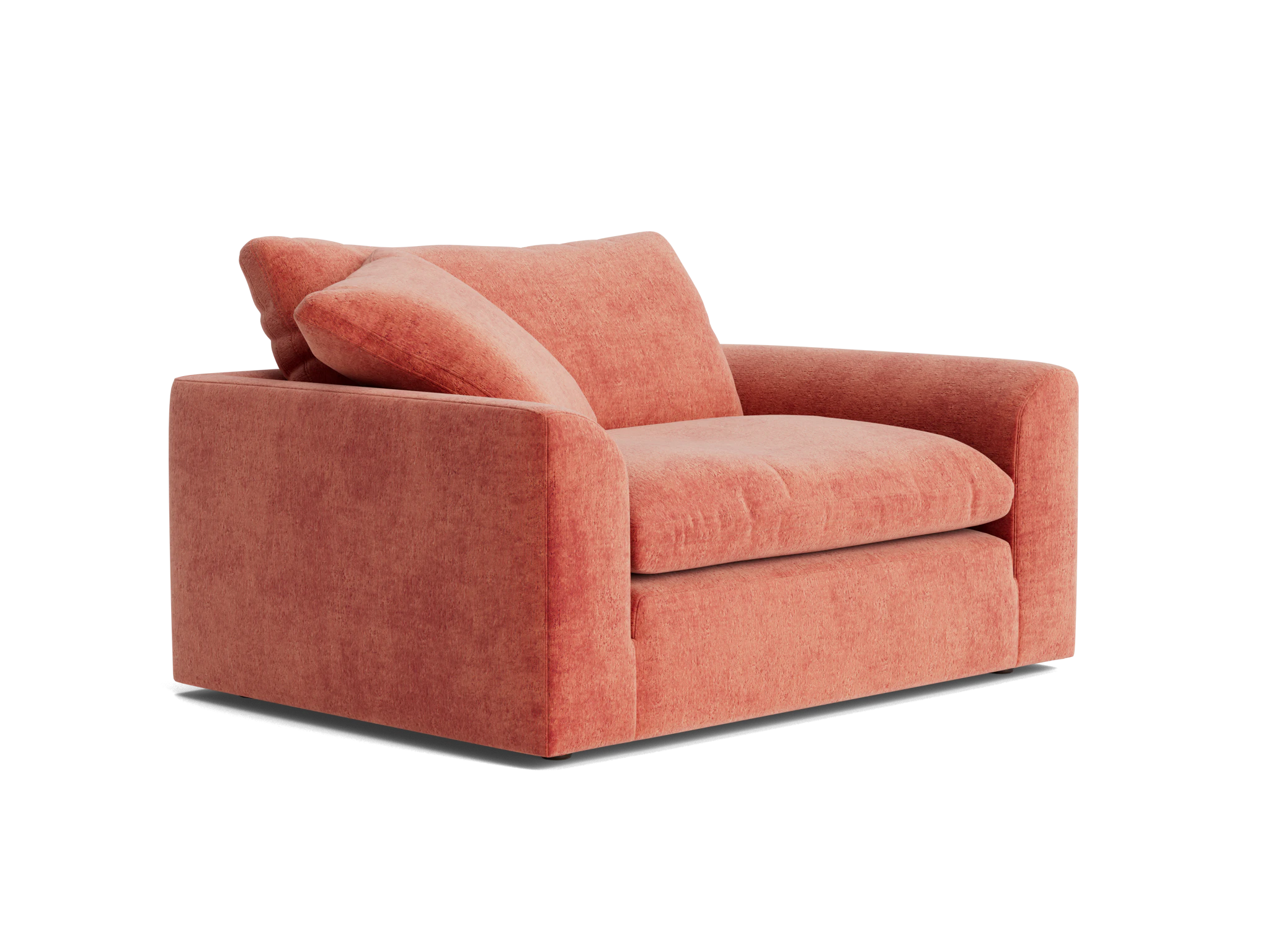 bryant chair and half plush terra rose