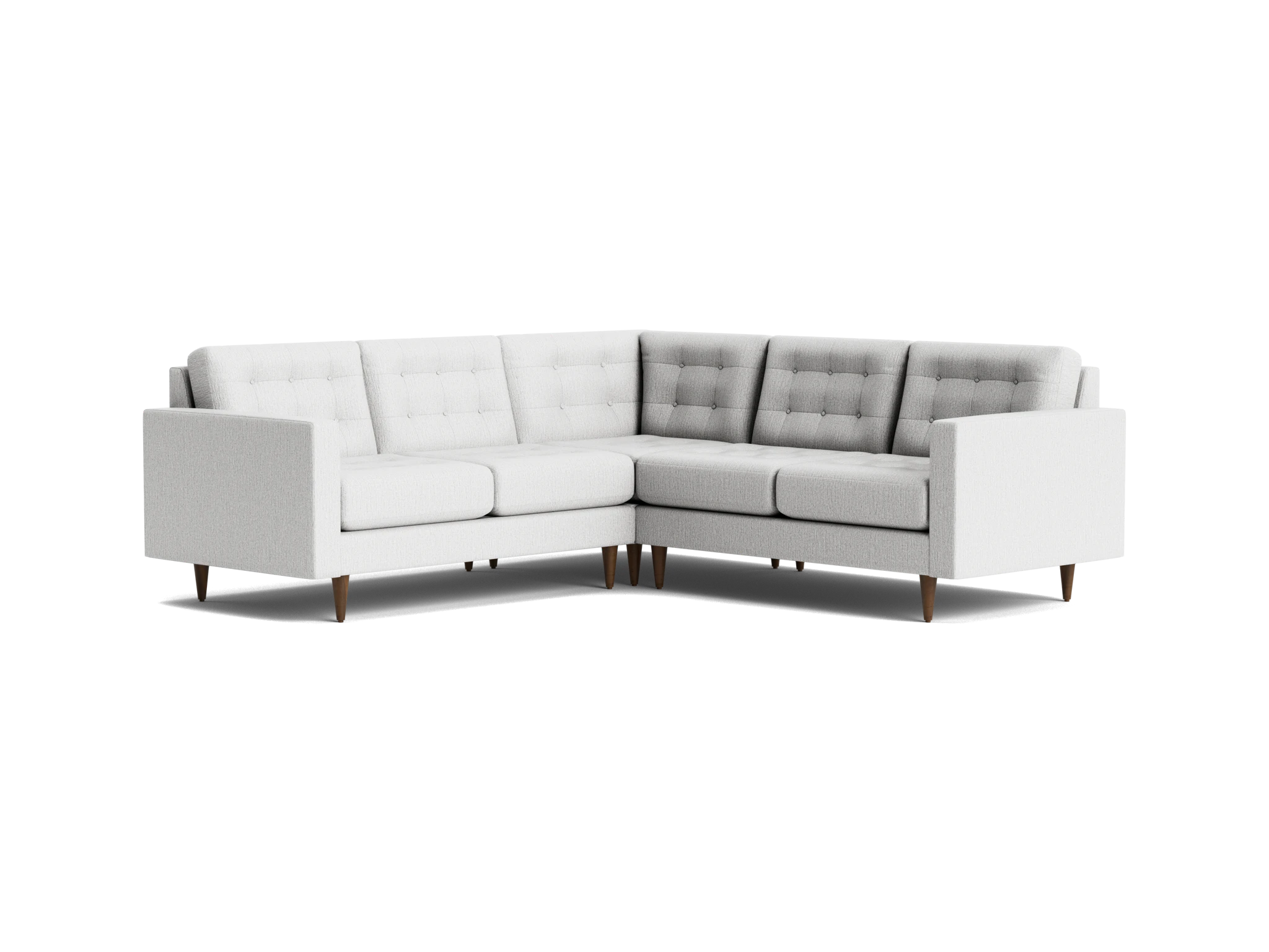 eliot apartment corner sectional %283 piece%29 sunbrella premier fog