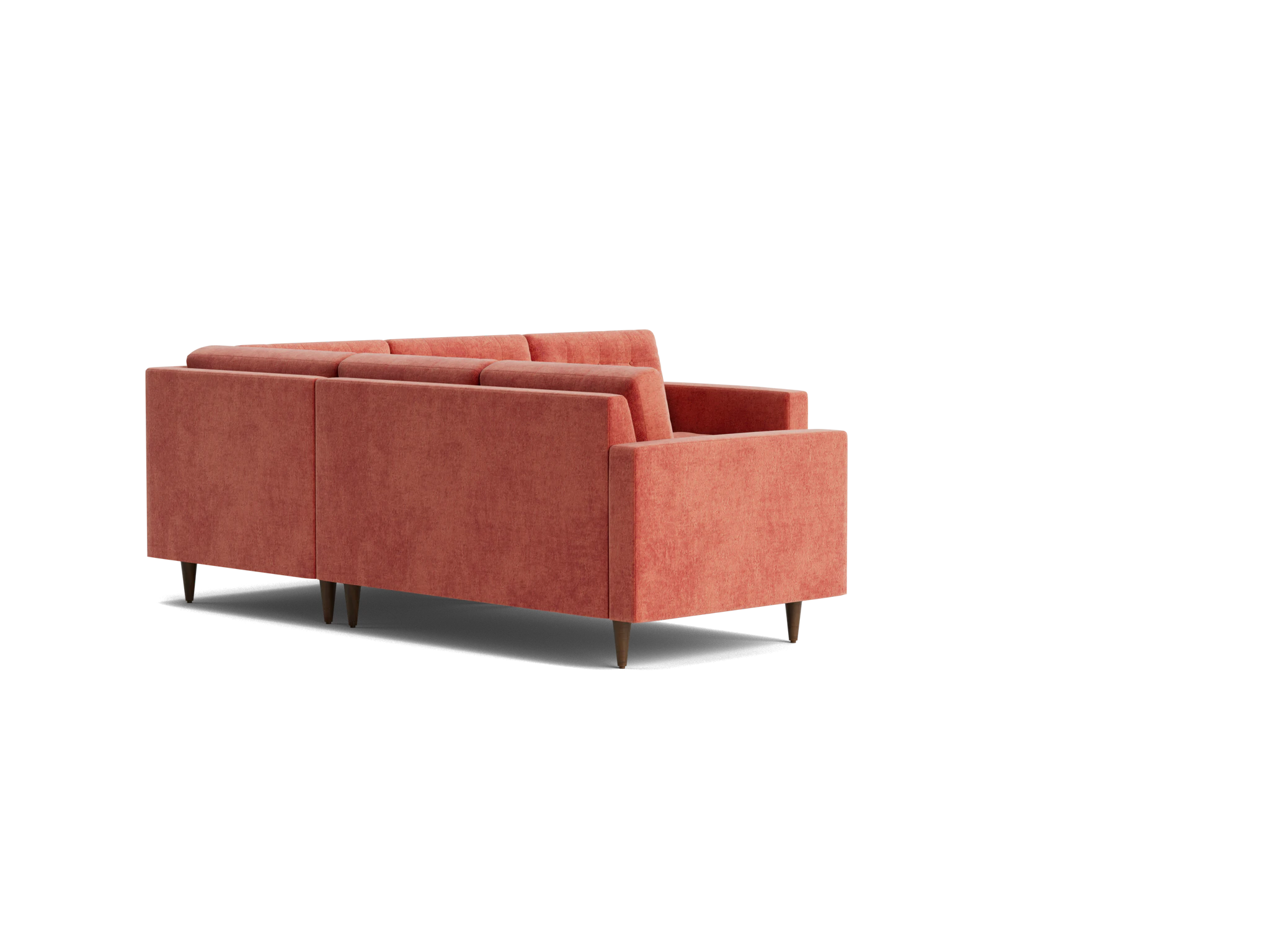 eliot apartment corner sectional %283 piece%29 plush terra rose