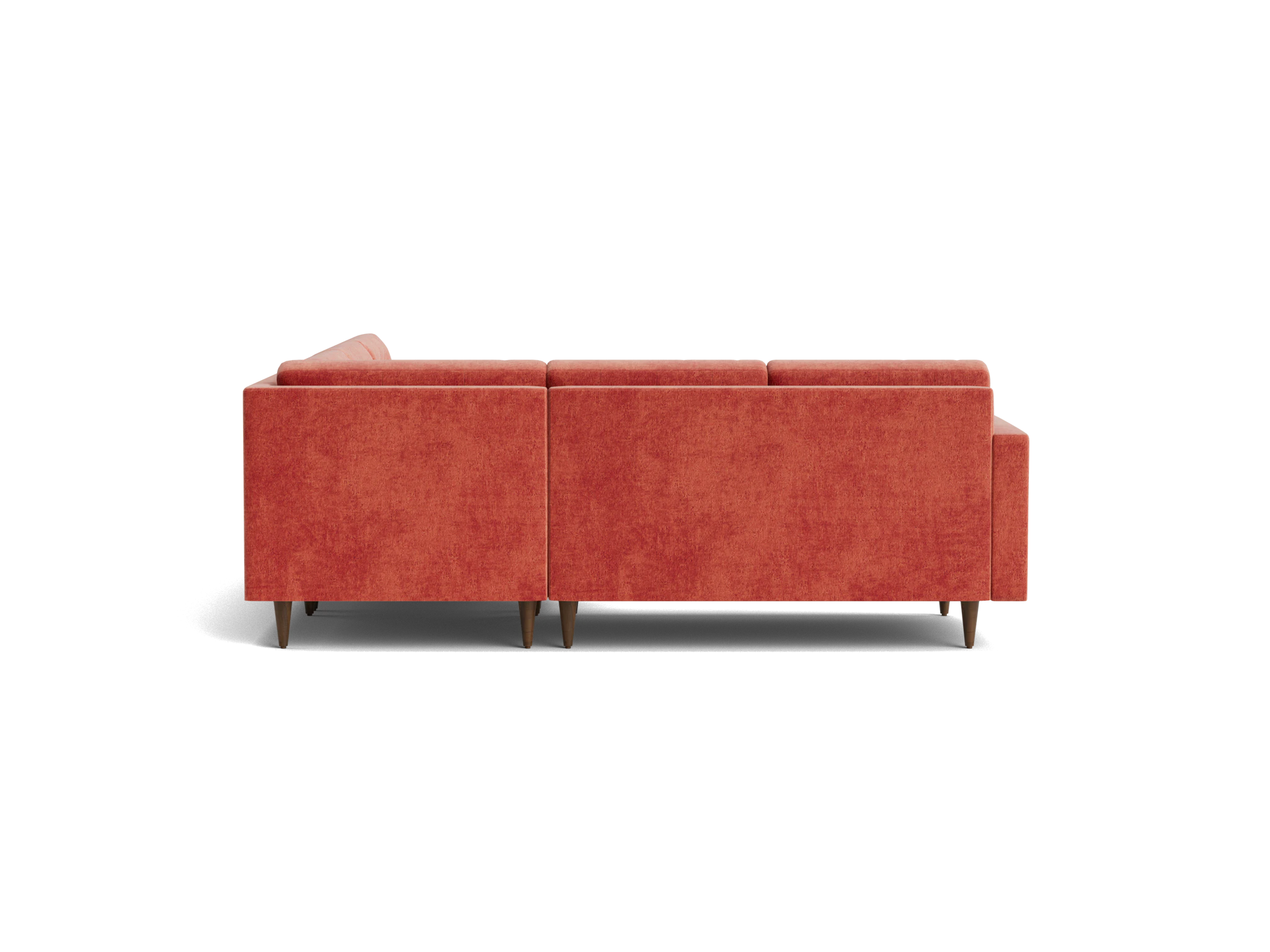 eliot apartment corner sectional %283 piece%29 plush terra rose