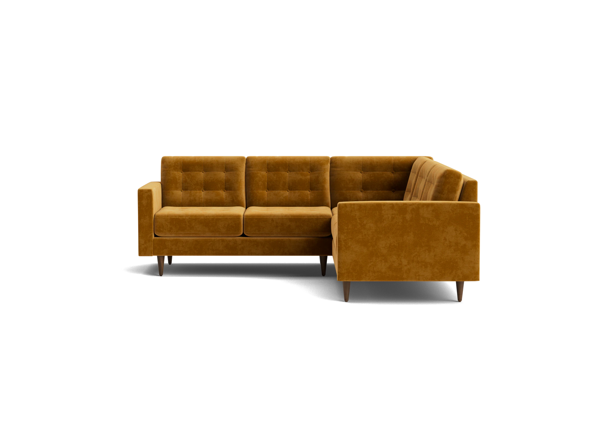 eliot apartment corner sectional %283 piece%29 harper amber gold