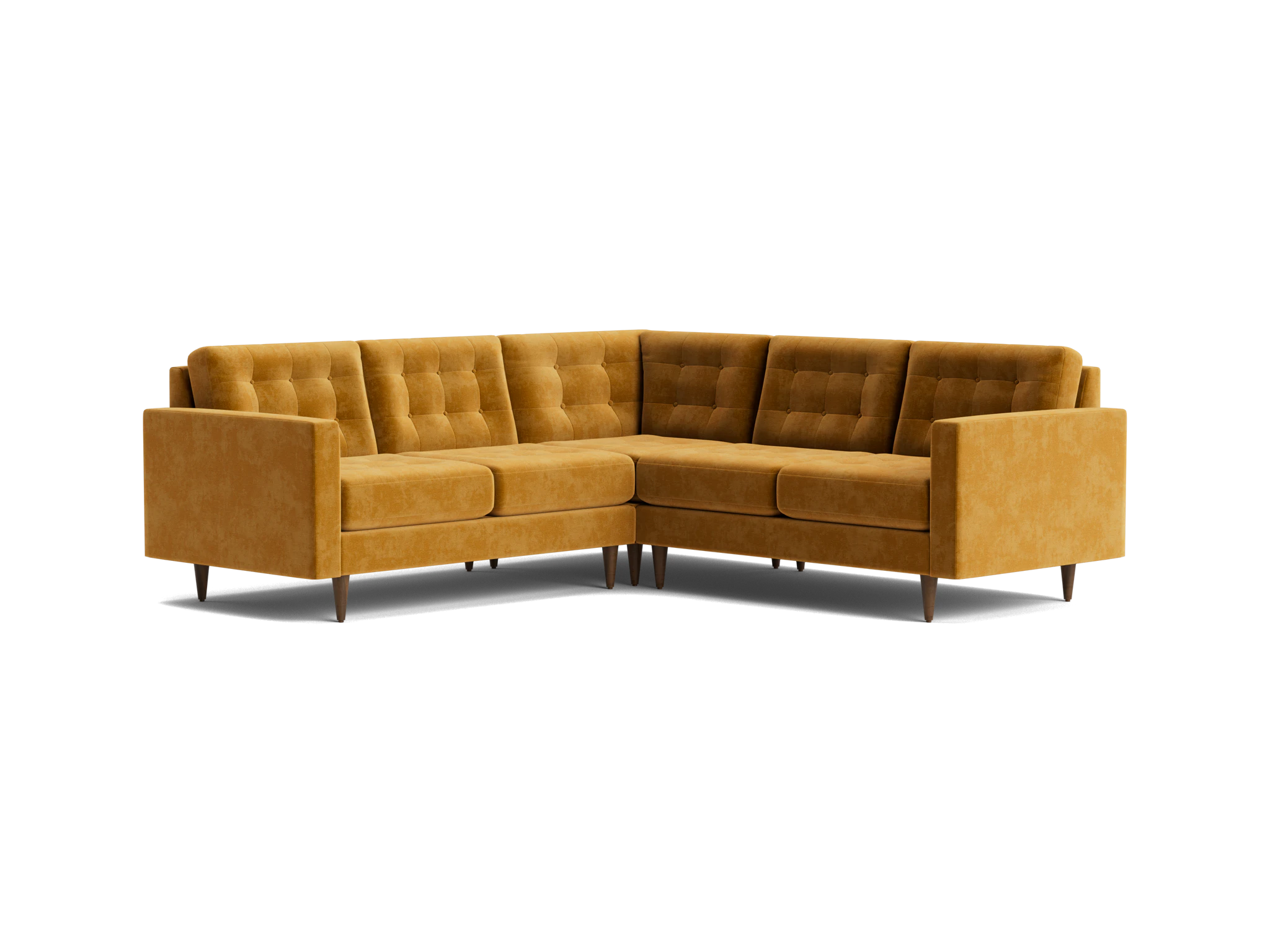 eliot apartment corner sectional %283 piece%29 harper amber gold