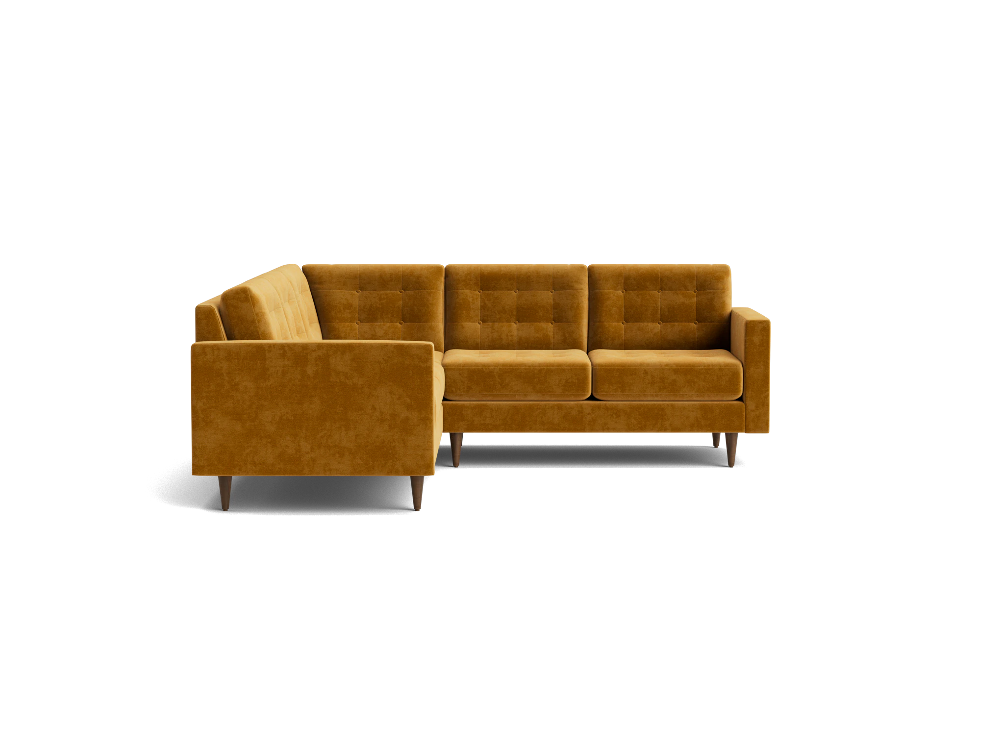 eliot apartment corner sectional %283 piece%29 harper amber gold