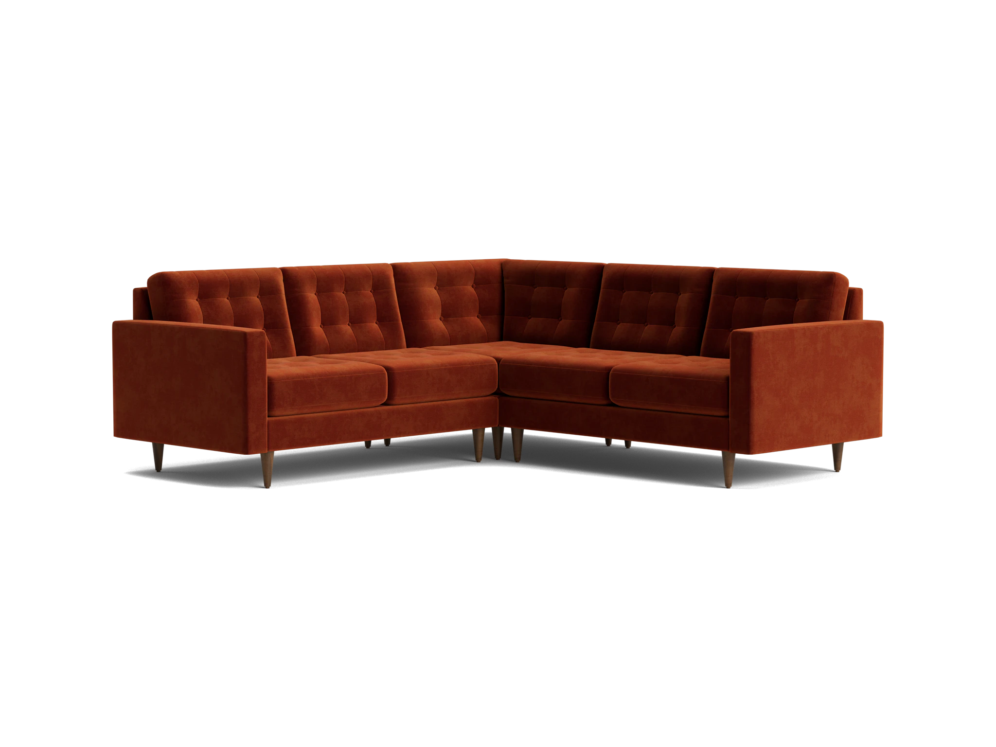 eliot apartment corner sectional %283 piece%29 harper cinnamon