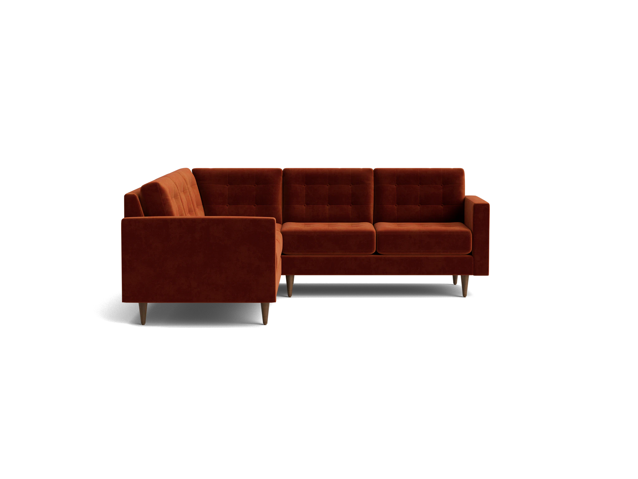 eliot apartment corner sectional %283 piece%29 harper cinnamon