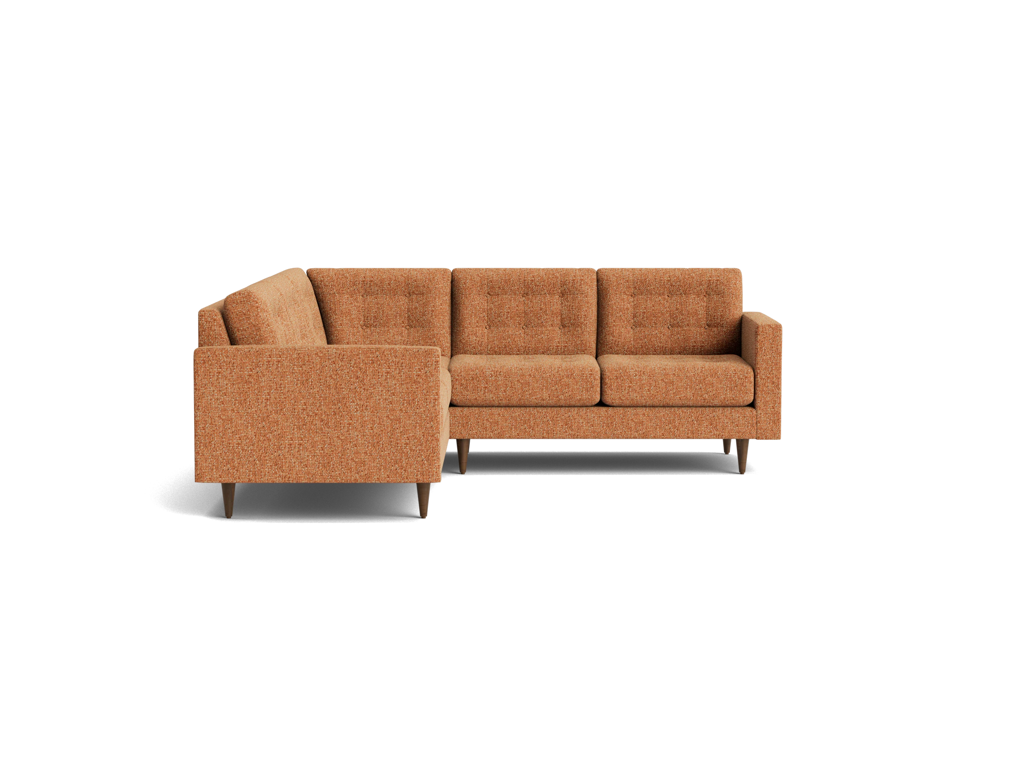 eliot apartment corner sectional %283 piece%29 bungalow pantone glazed ginger
