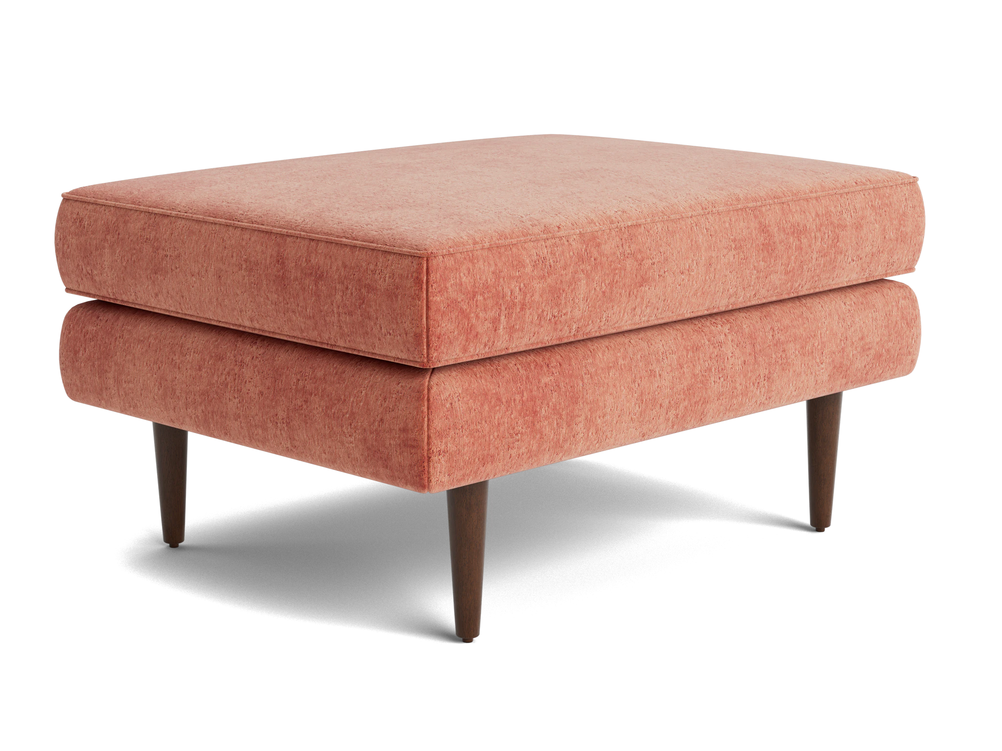 preston ottoman plush terra rose