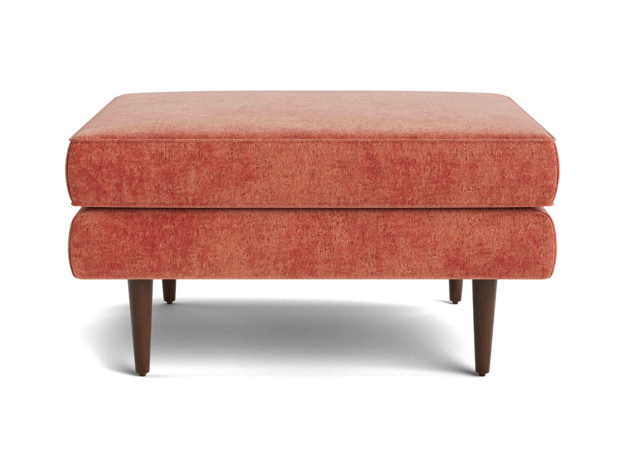 preston ottoman plush terra rose