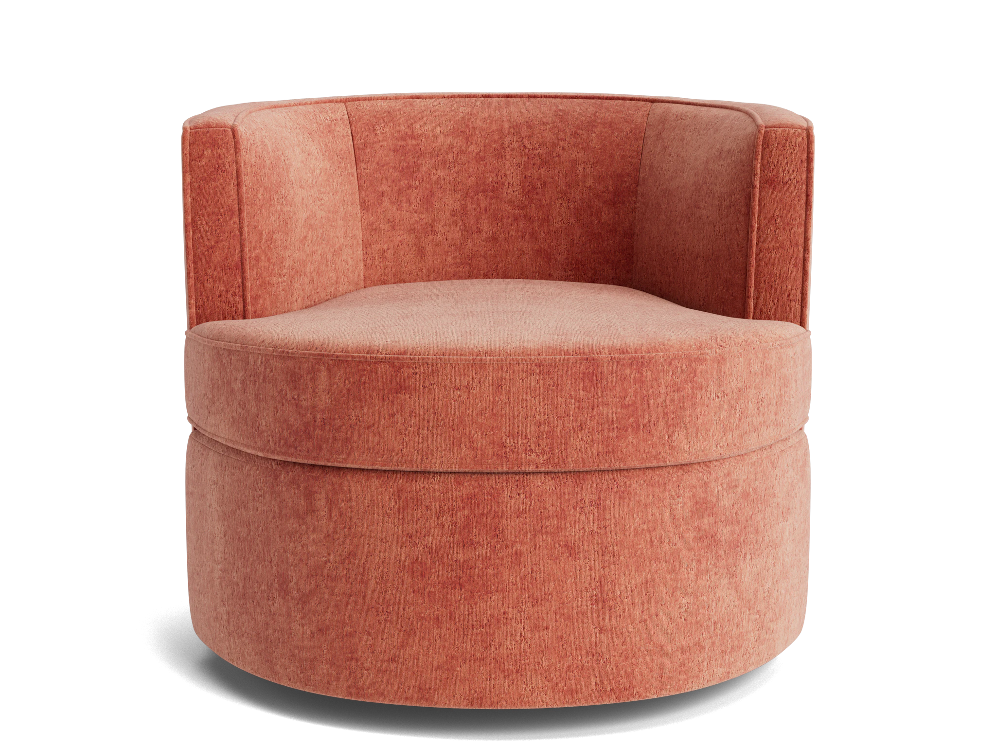 carly swivel chair plush terra rose