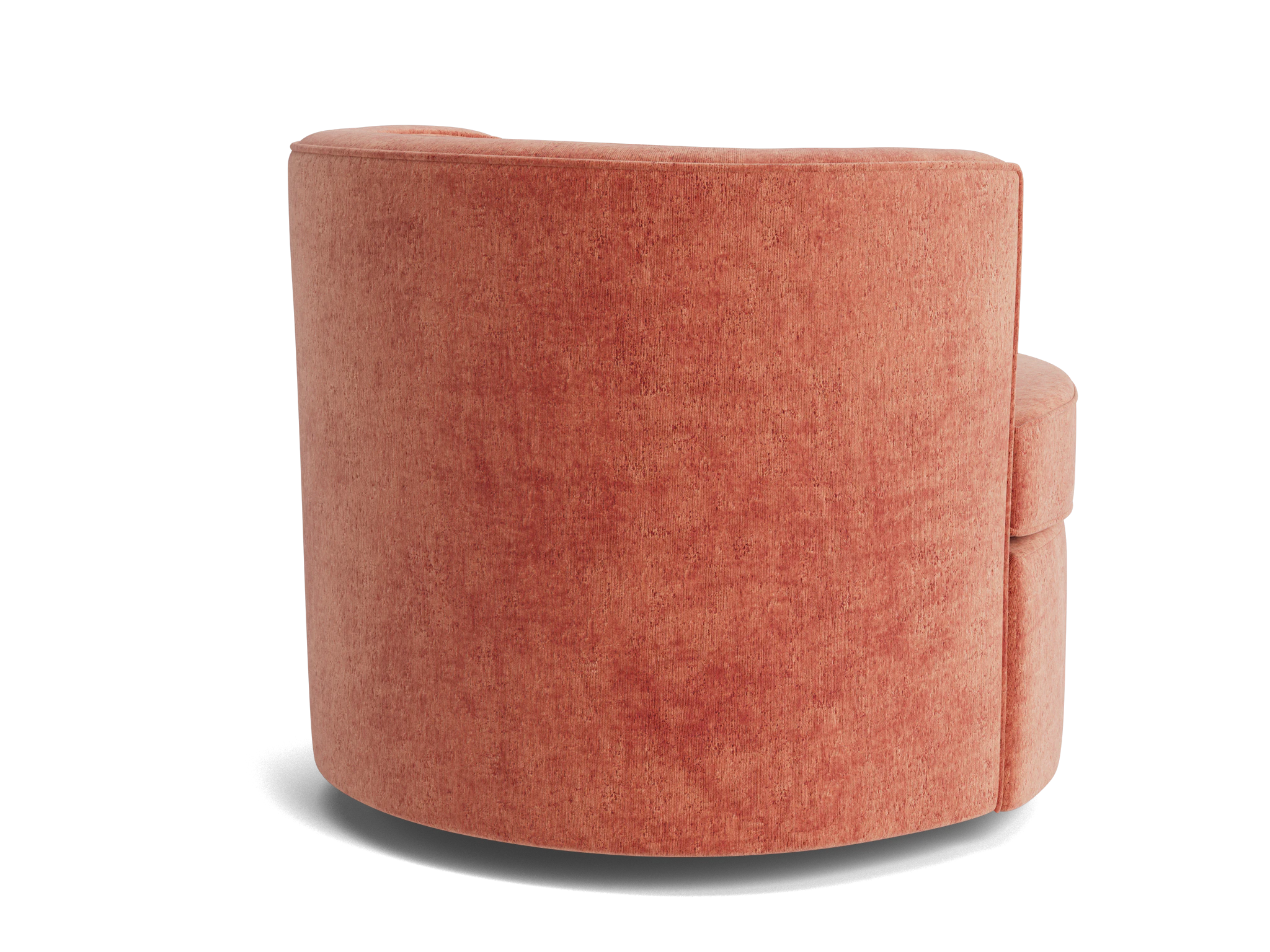carly swivel chair plush terra rose
