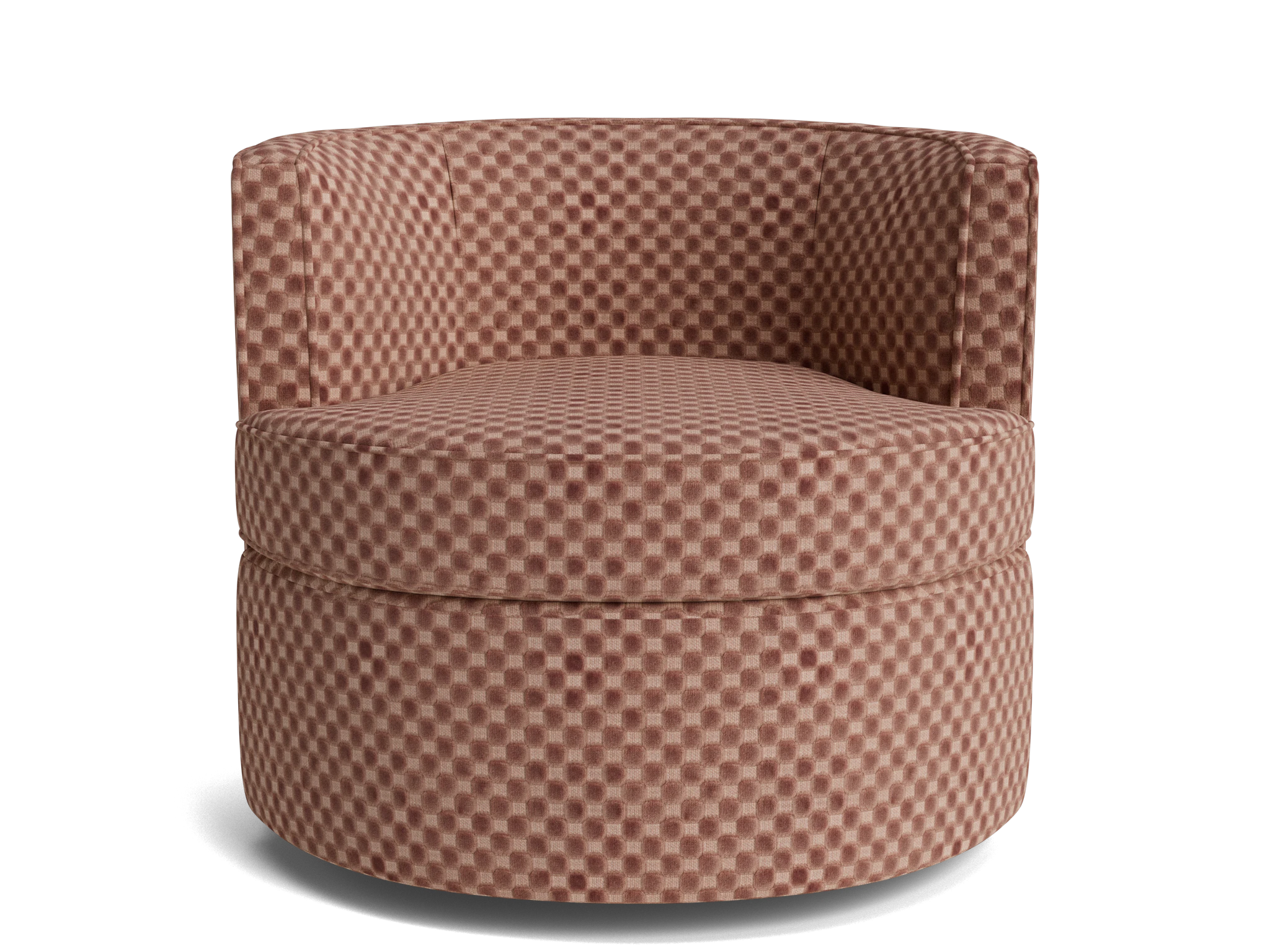carly swivel chair checker pantone mocha mousse