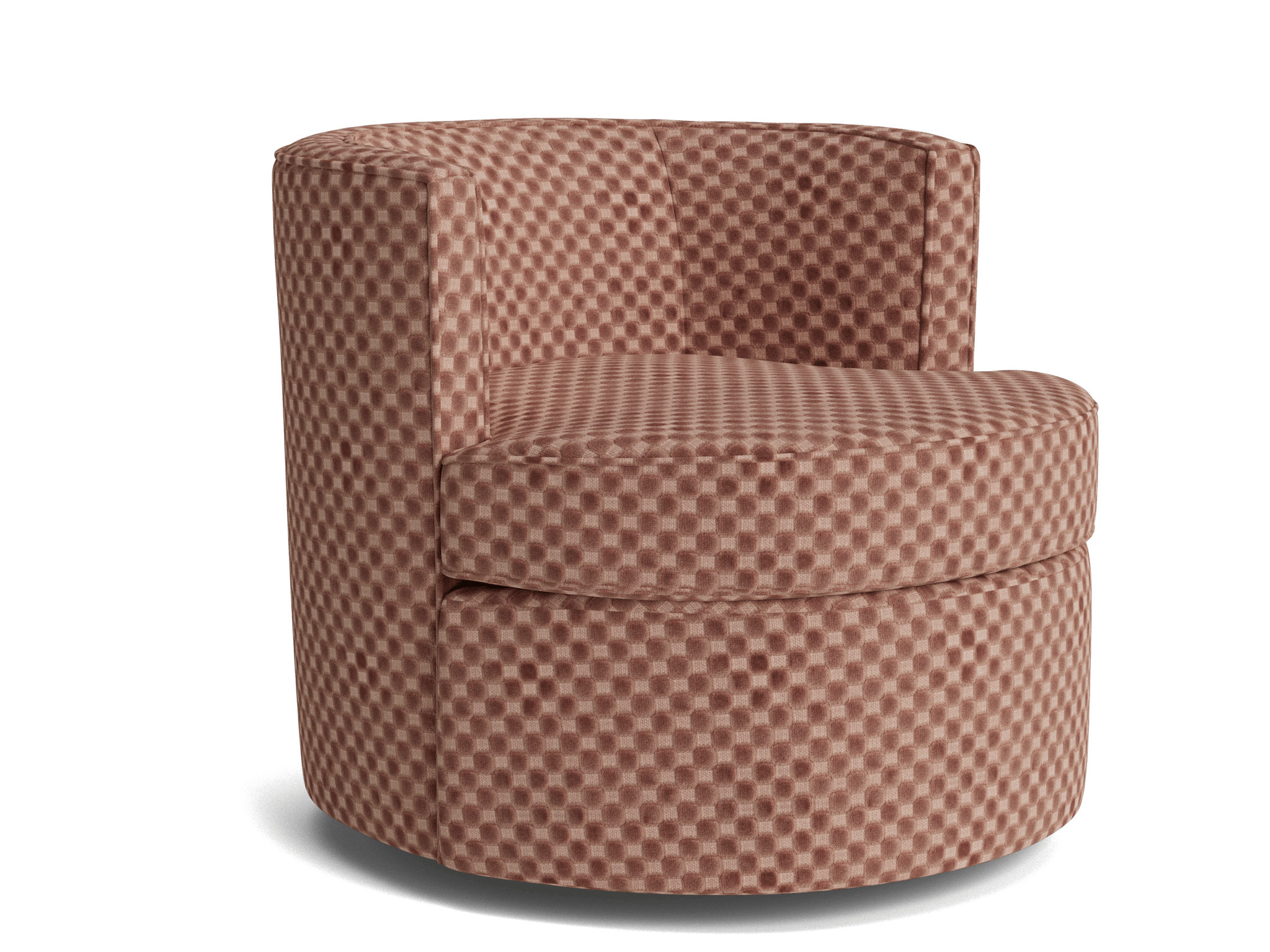 carly swivel chair checker pantone mocha mousse