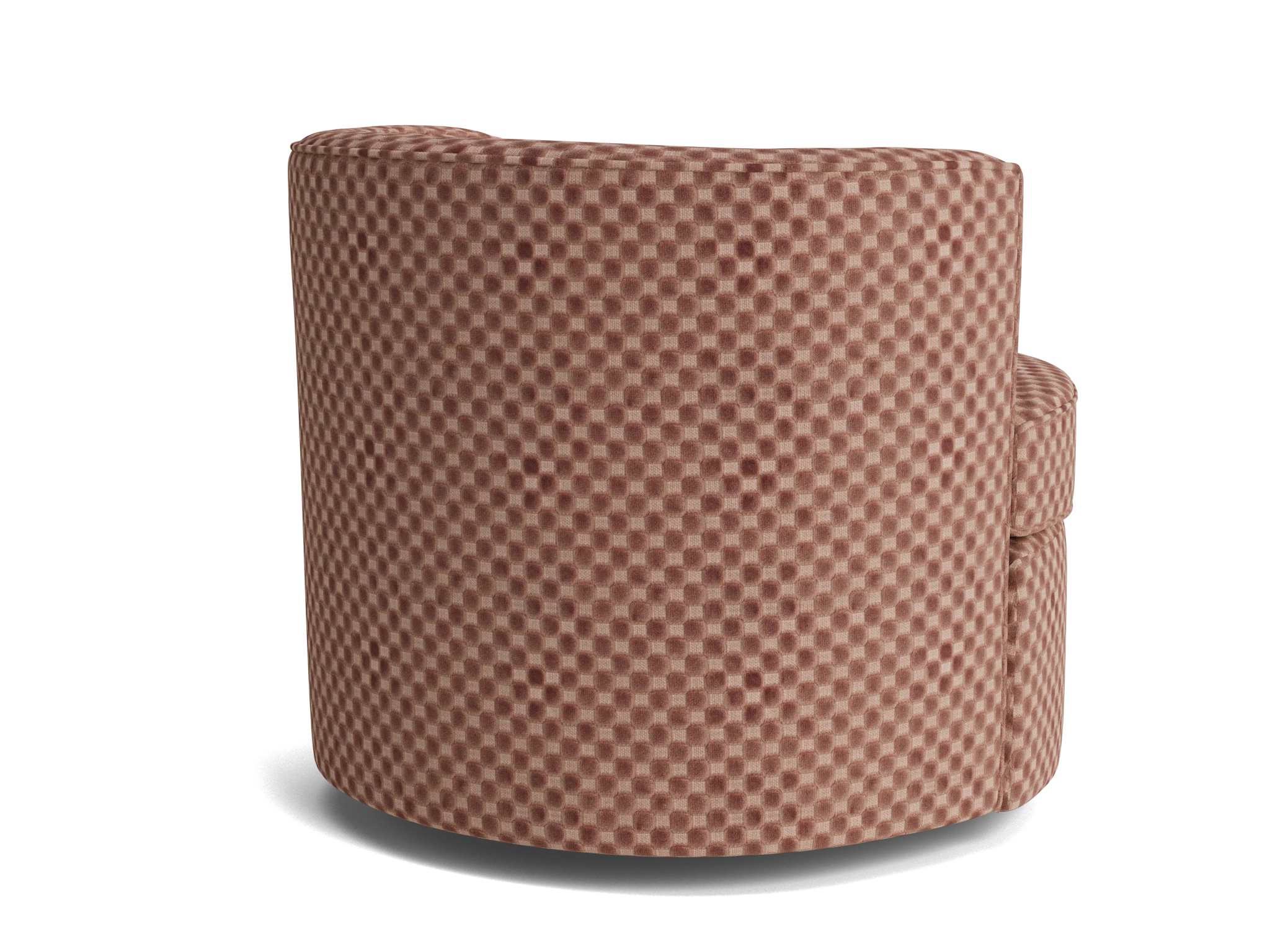 carly swivel chair checker pantone mocha mousse
