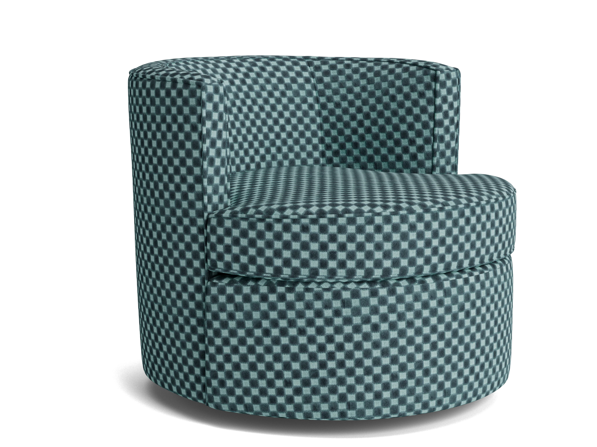 carly swivel chair checker pantone tapestry