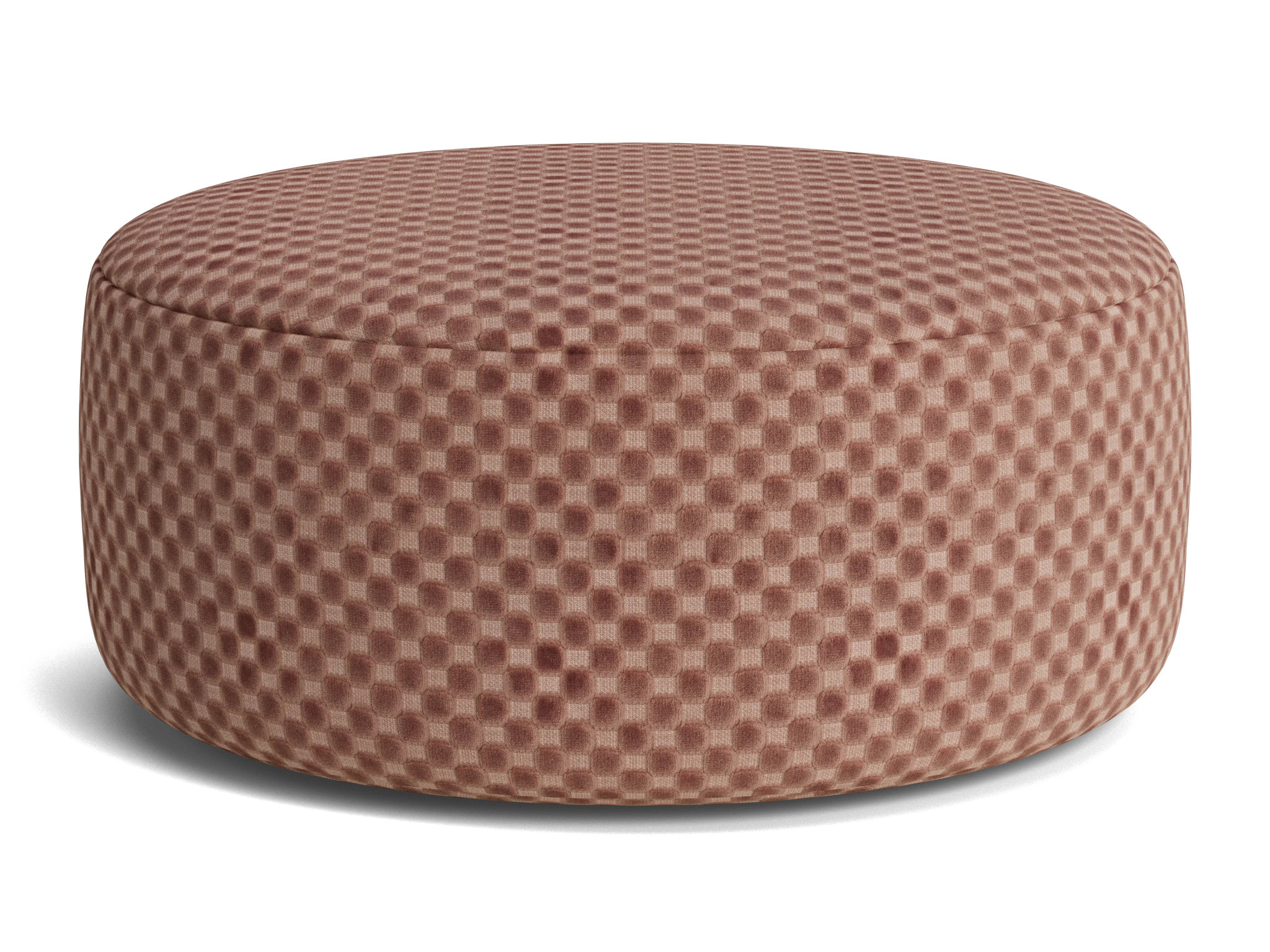 hanna ottoman checker pantone mocha mousse