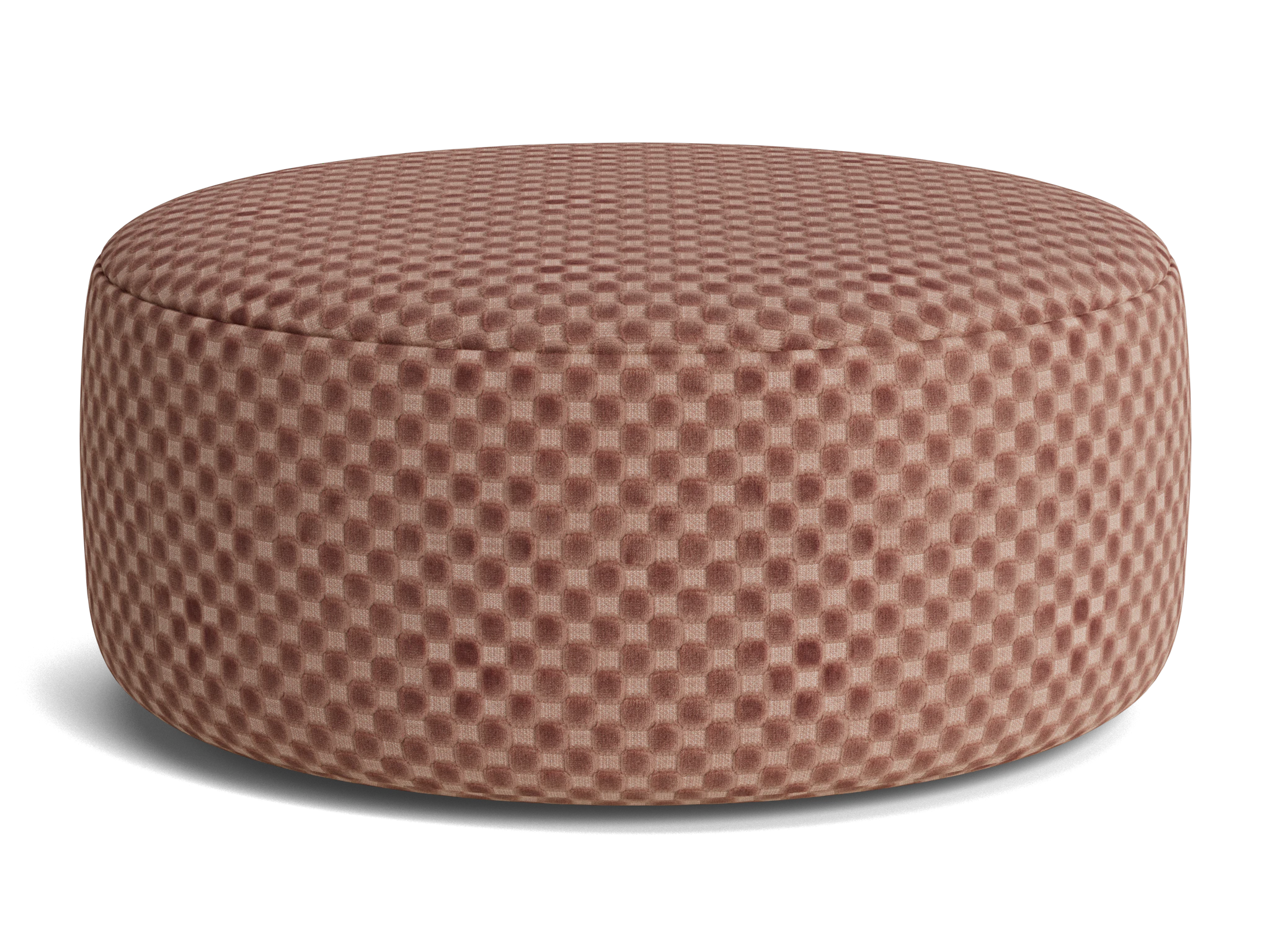 hanna ottoman checker pantone mocha mousse