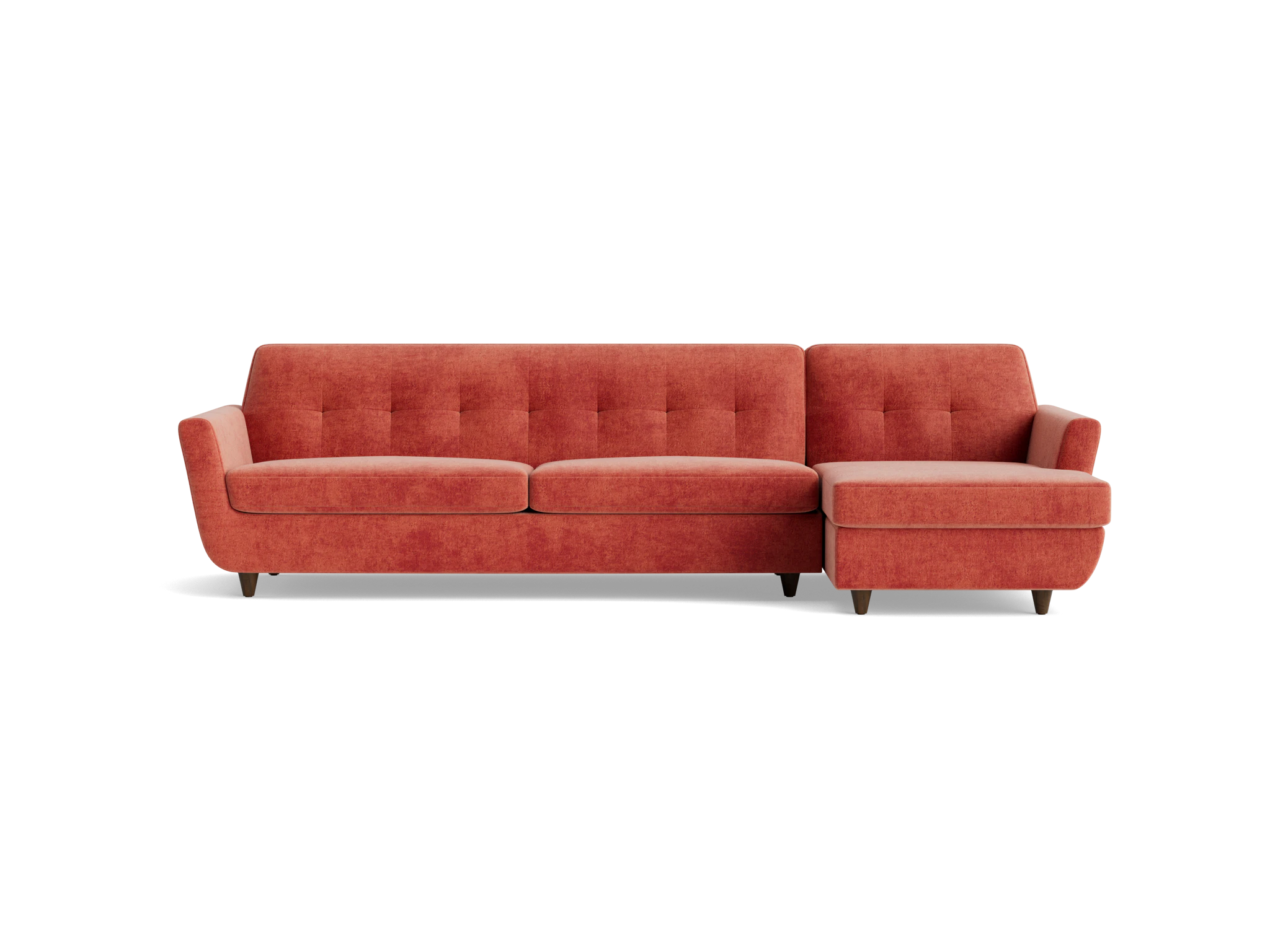 hughes sleeper sectional plush terra rose