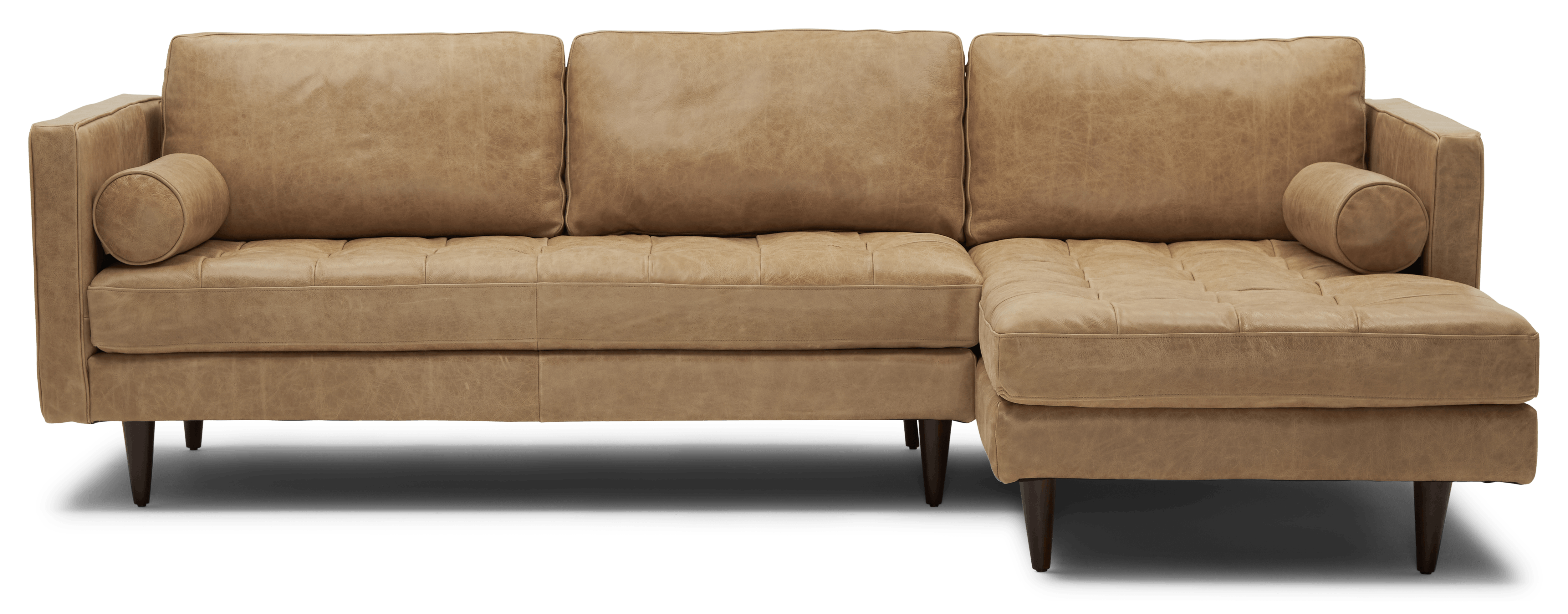 briar leather sectional santiago bisque