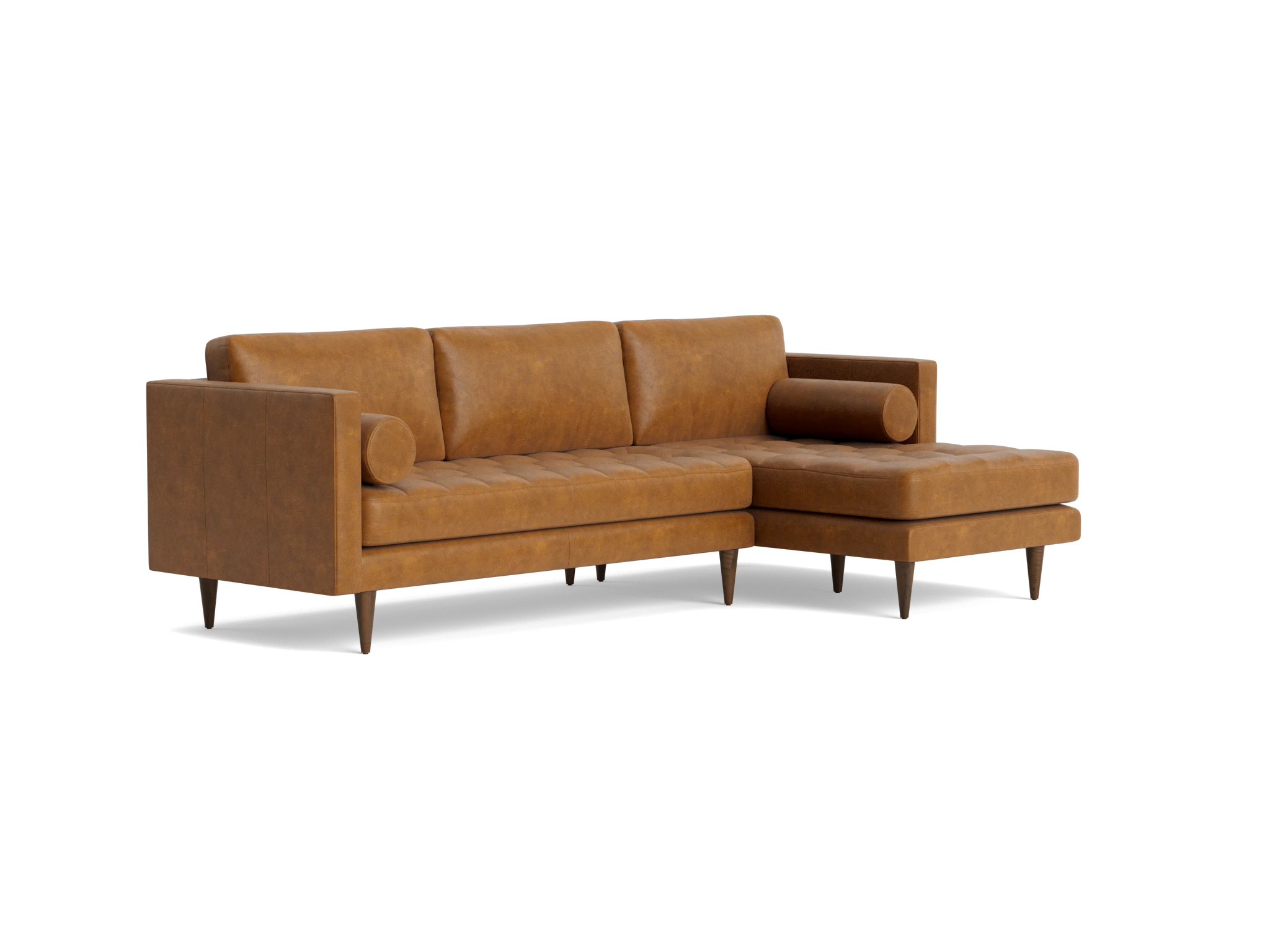 briar leather sectional santiago cider