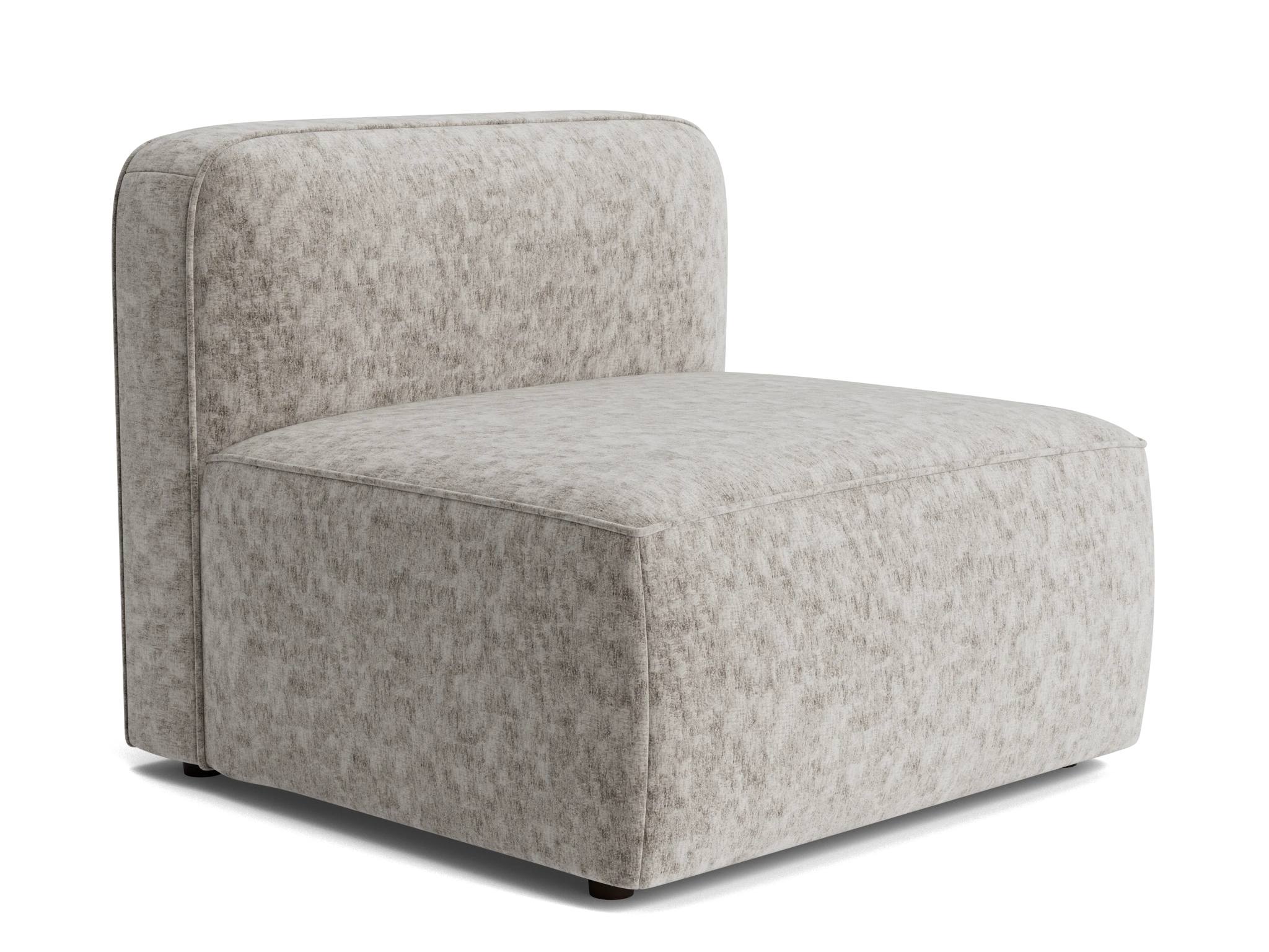 logan armless chair prime stone