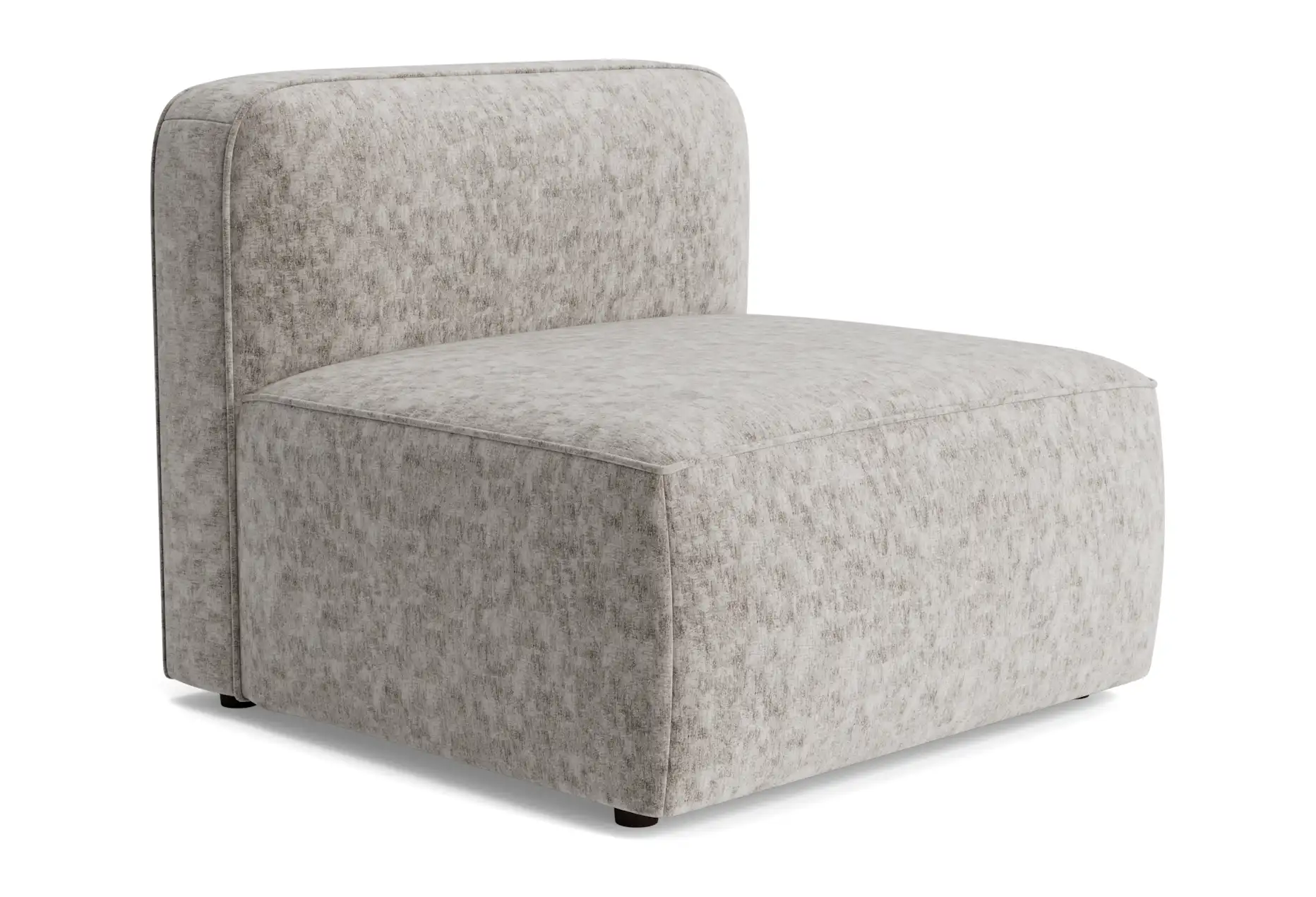 logan armless chair prime stone