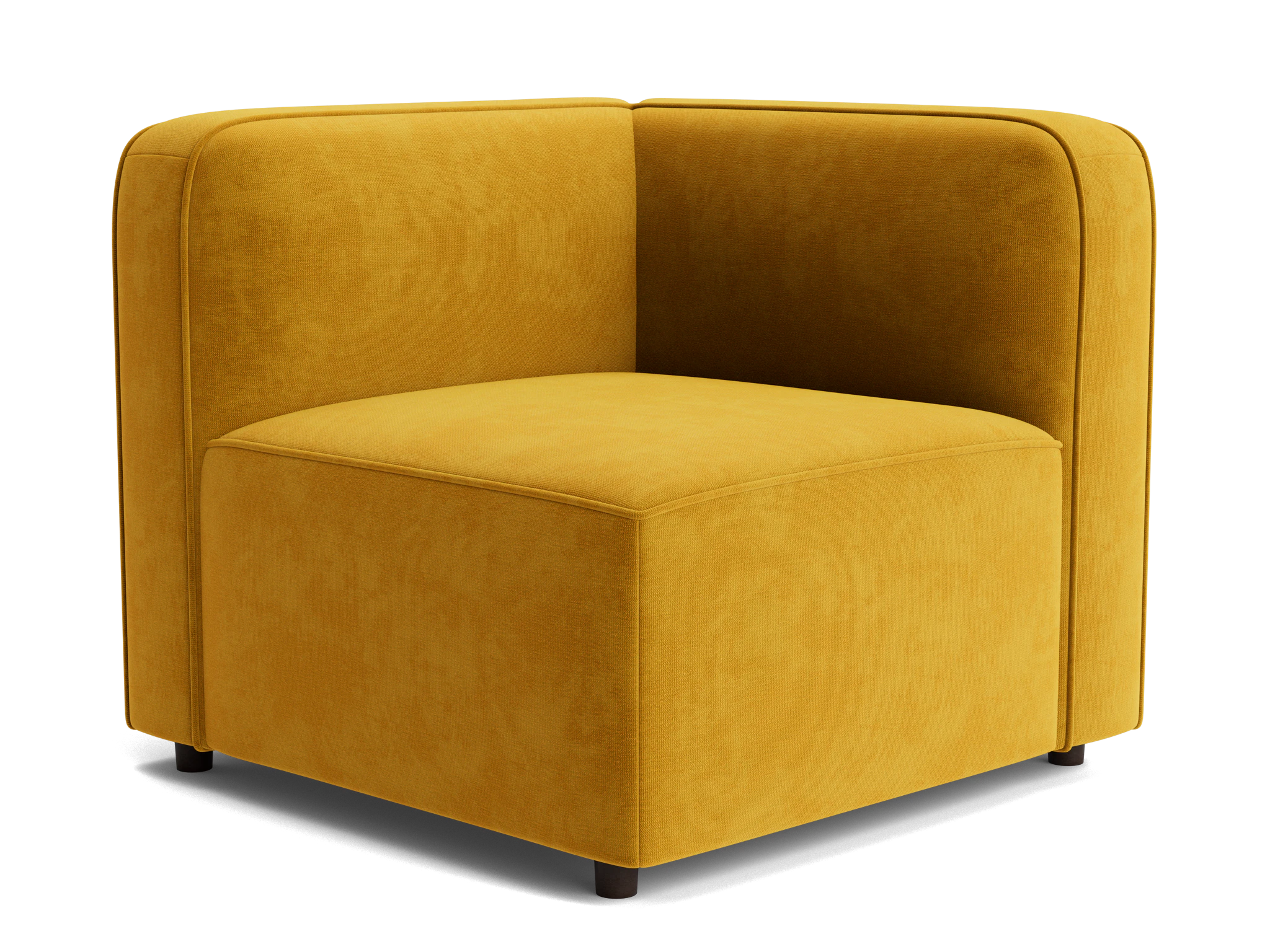 logan corner chair harper amber gold