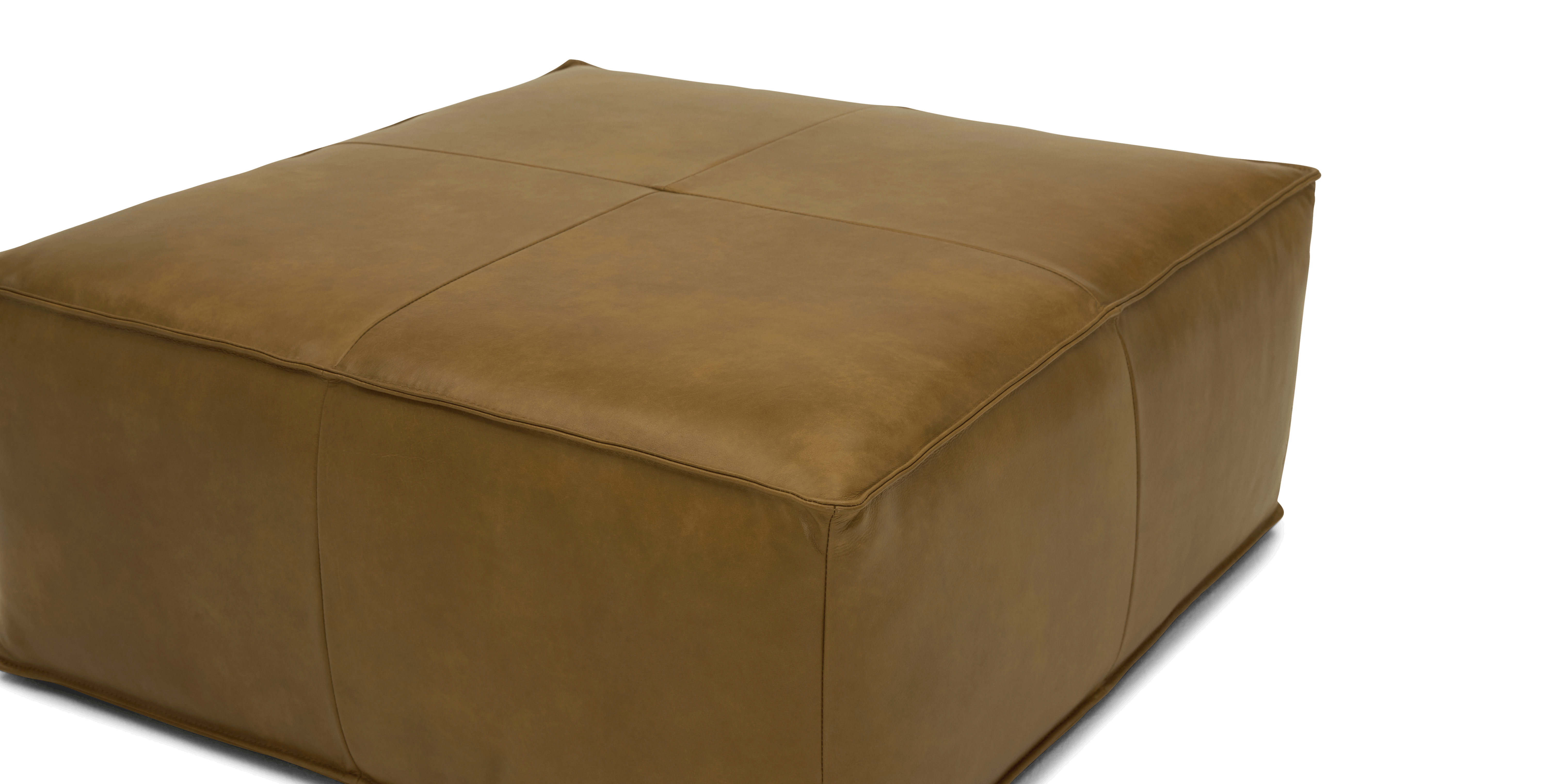 Lyle Leather Ottoman | Joybird