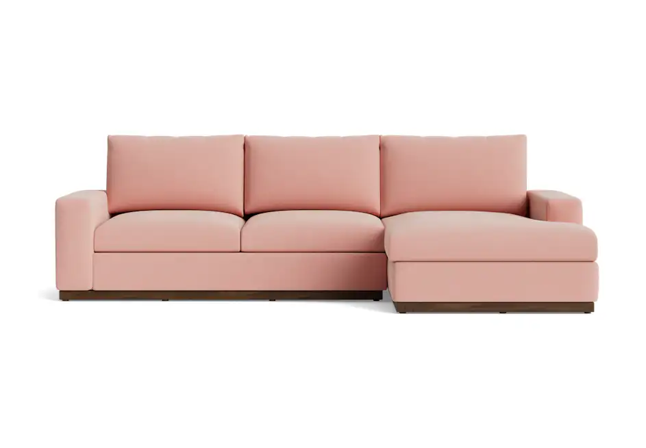 holt sectional with storage royale blush
