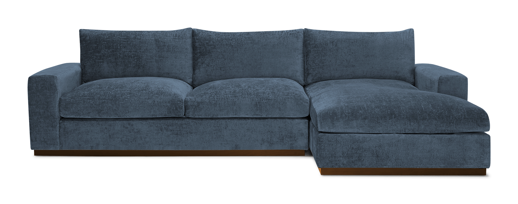 holt sectional with storage milo french blue