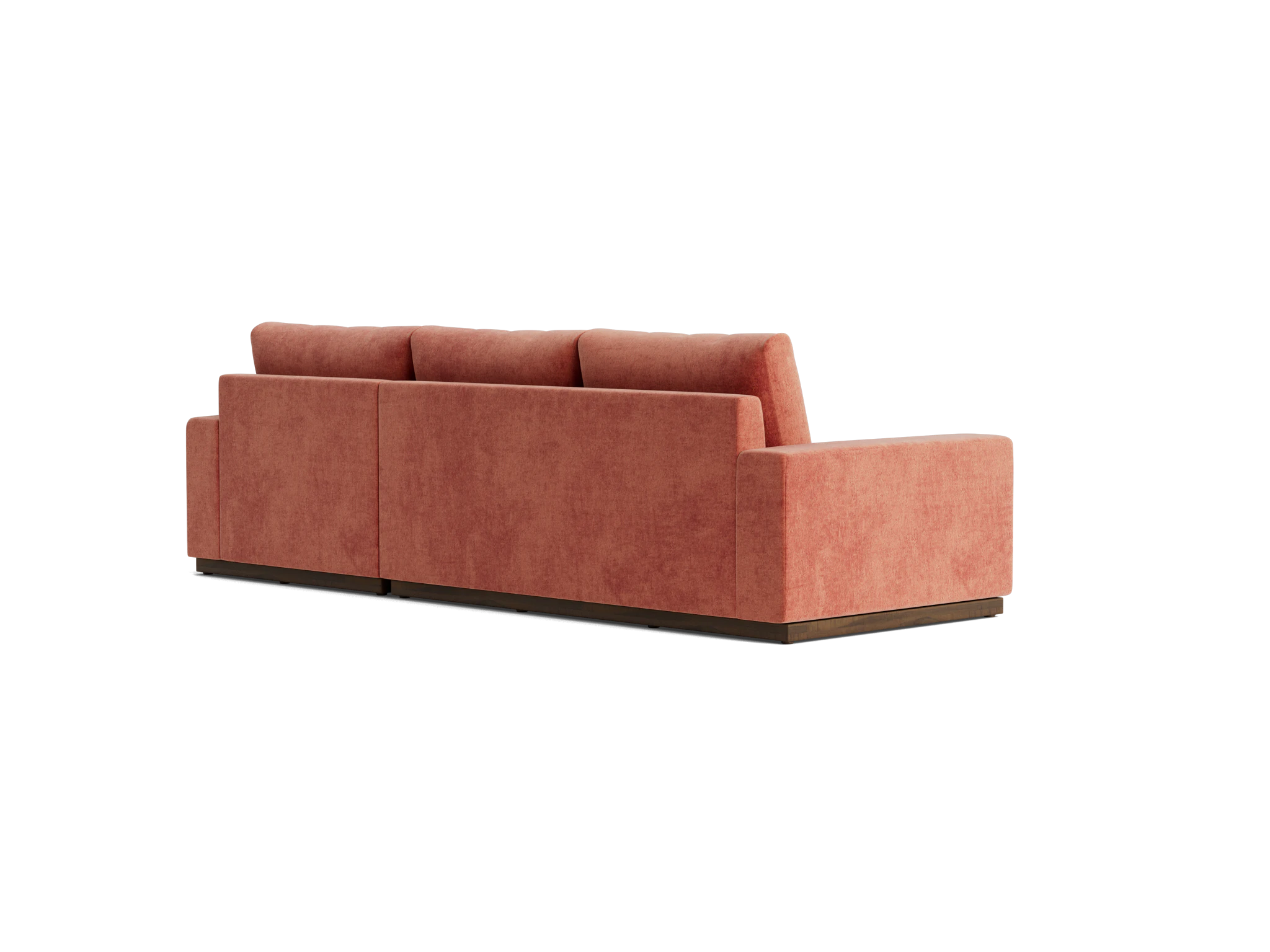 holt sectional with storage plush terra rose