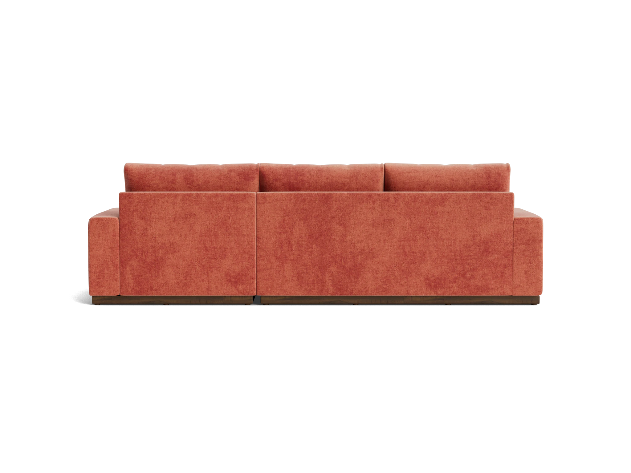 holt sectional with storage plush terra rose