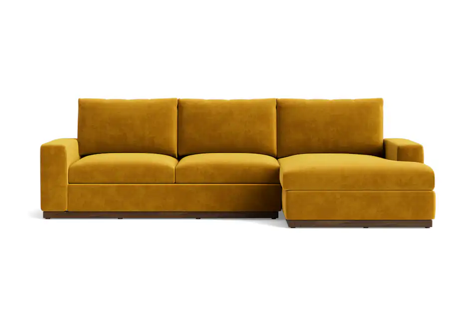 holt sectional with storage harper amber gold