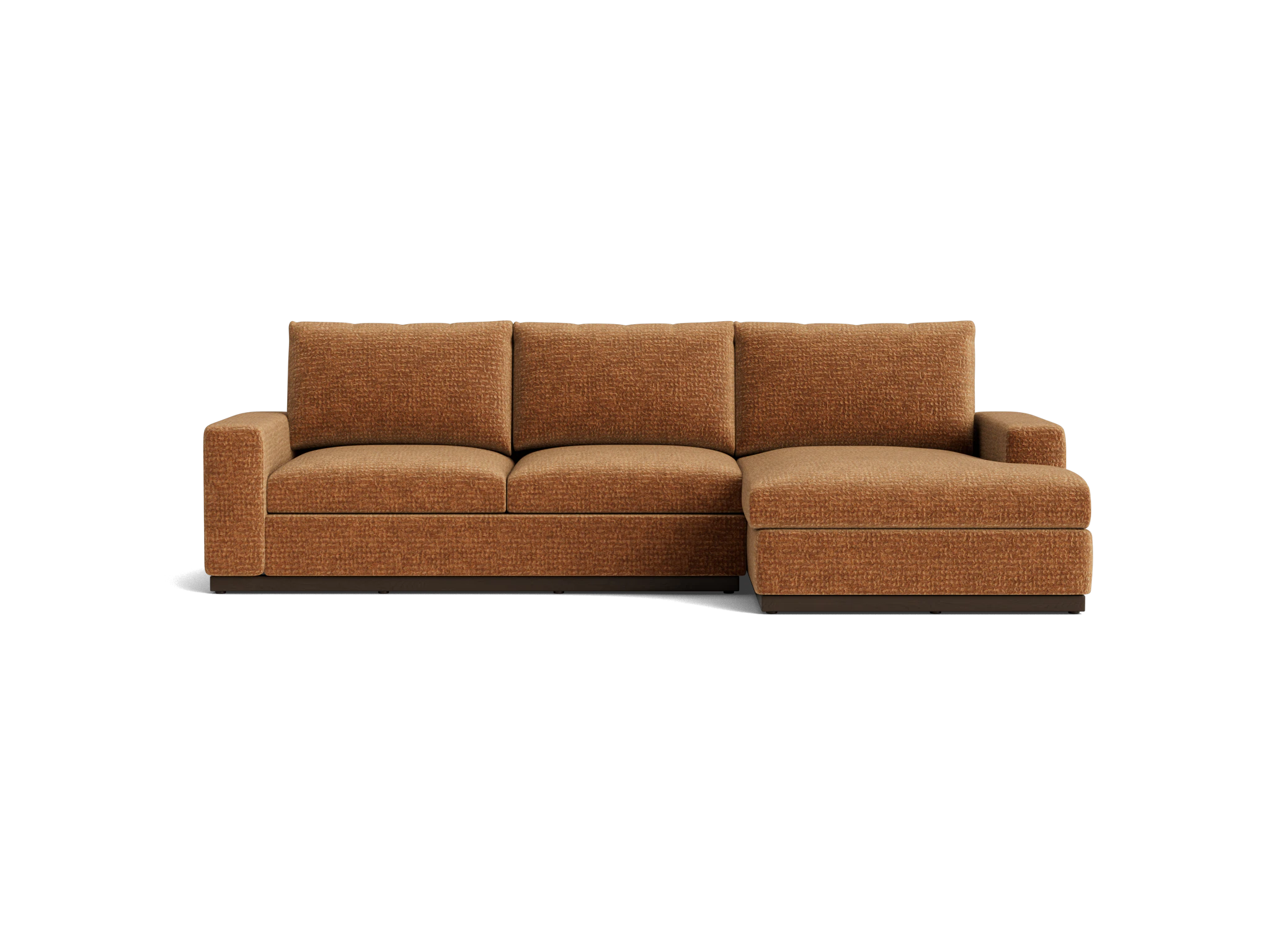 holt sectional with storage soul pantone glazed ginger