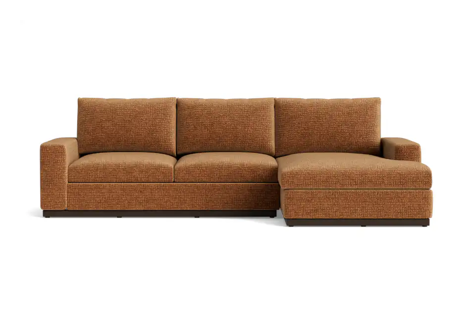 holt sectional with storage soul pantone glazed ginger