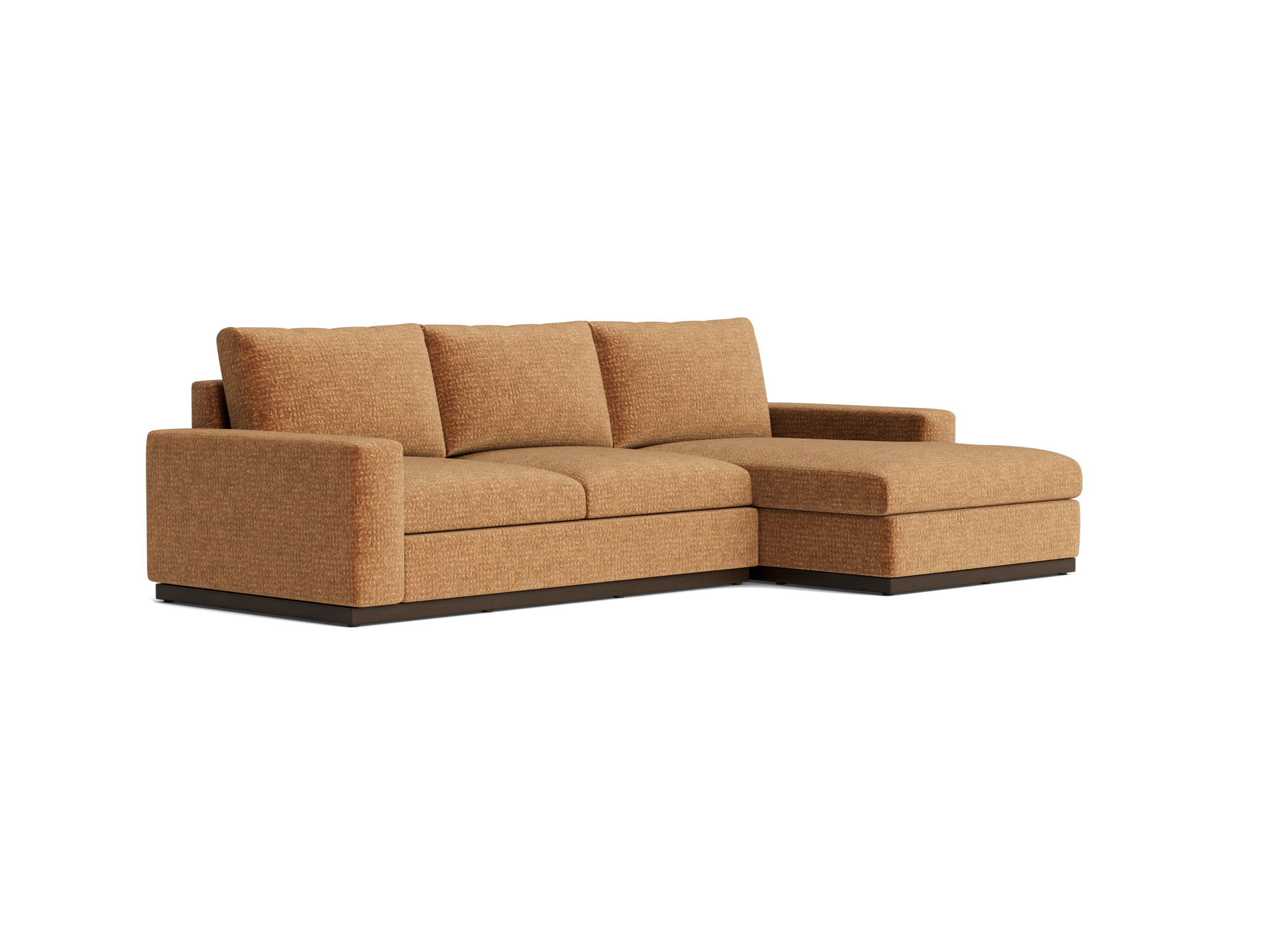 holt sectional with storage soul pantone glazed ginger