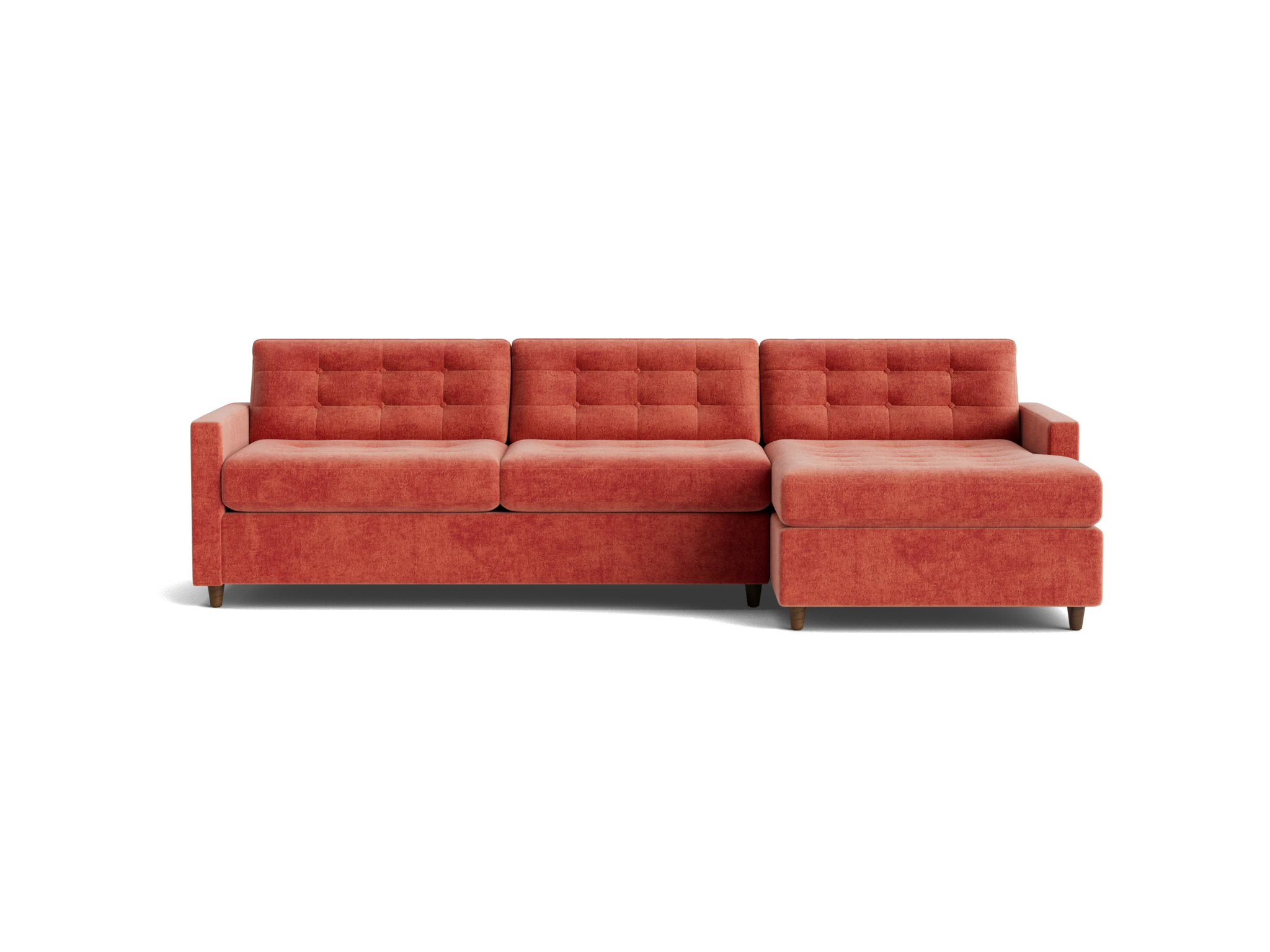eliot sleeper sectional with storage plush terra rose