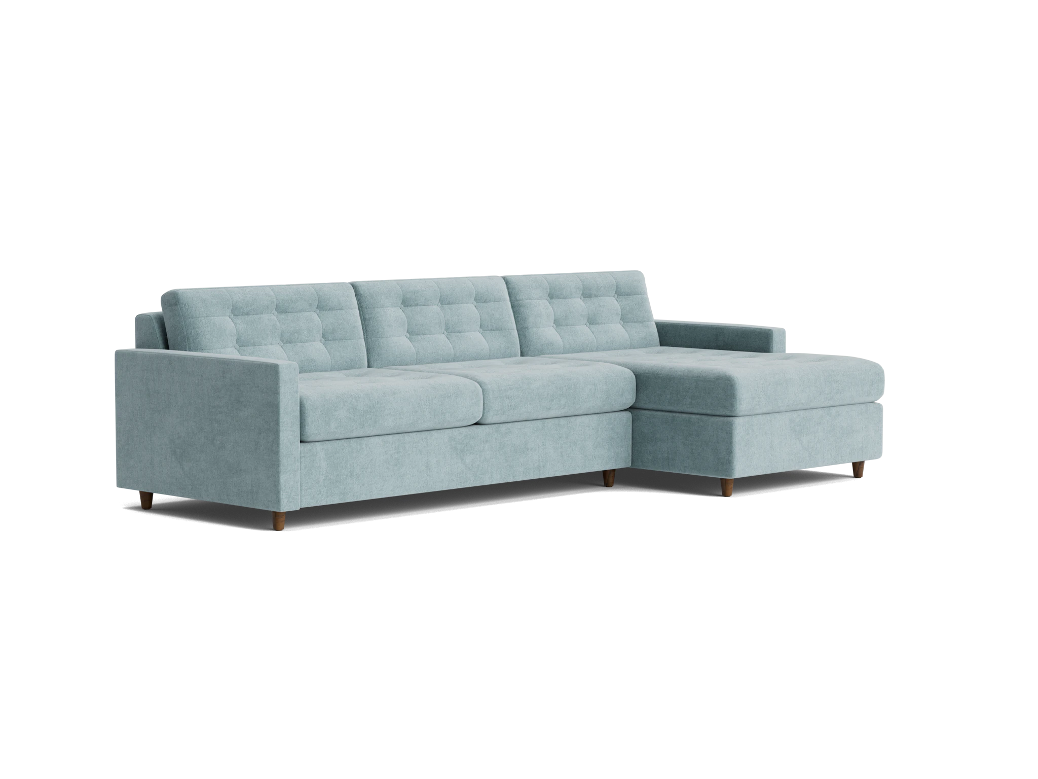 eliot sleeper sectional with storage plush mist