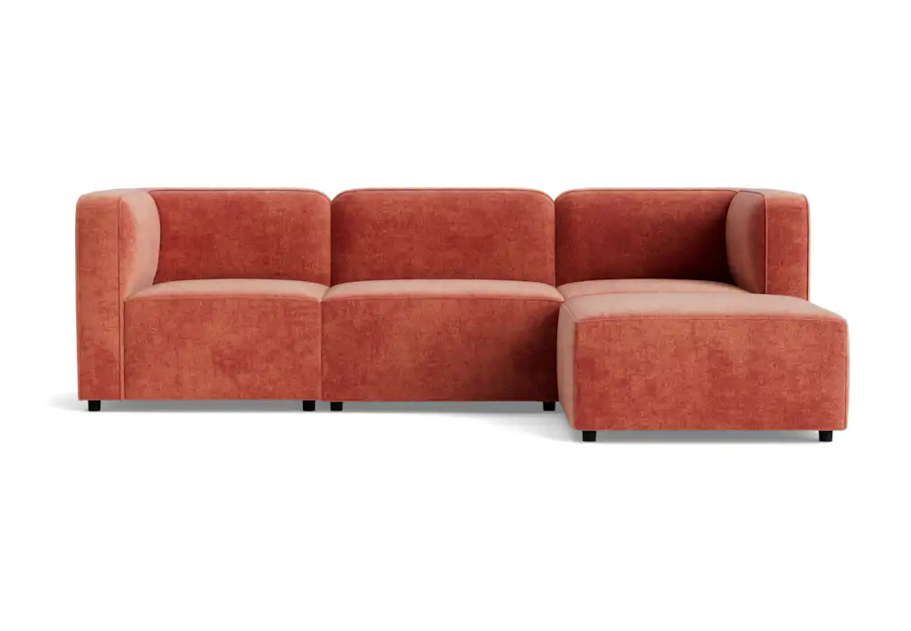 logan modular sectional plush terra rose