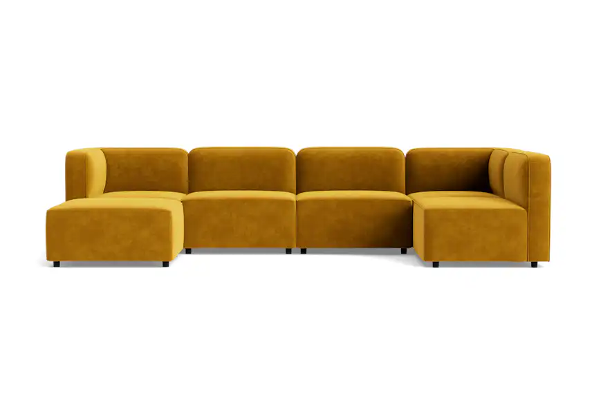 logan modular sofa bumper sectional harper amber gold