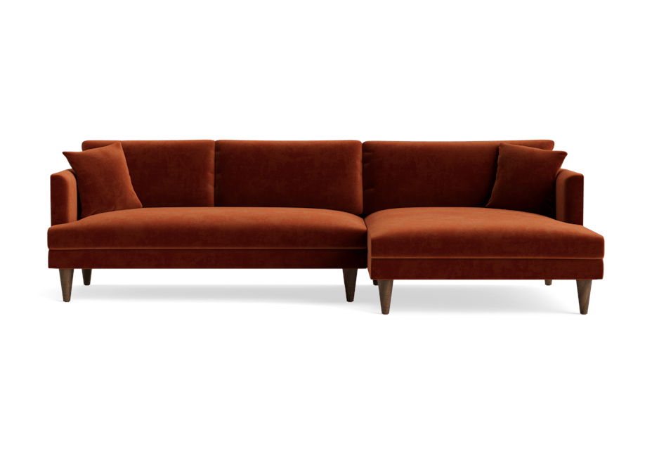 lewis sectional harper cinnamon