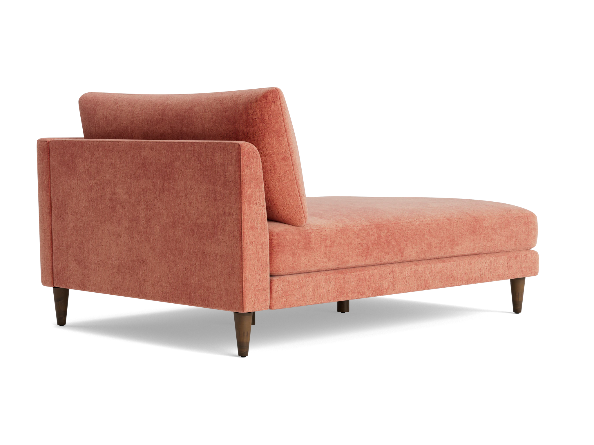 lewis single arm chaise plush terra rose
