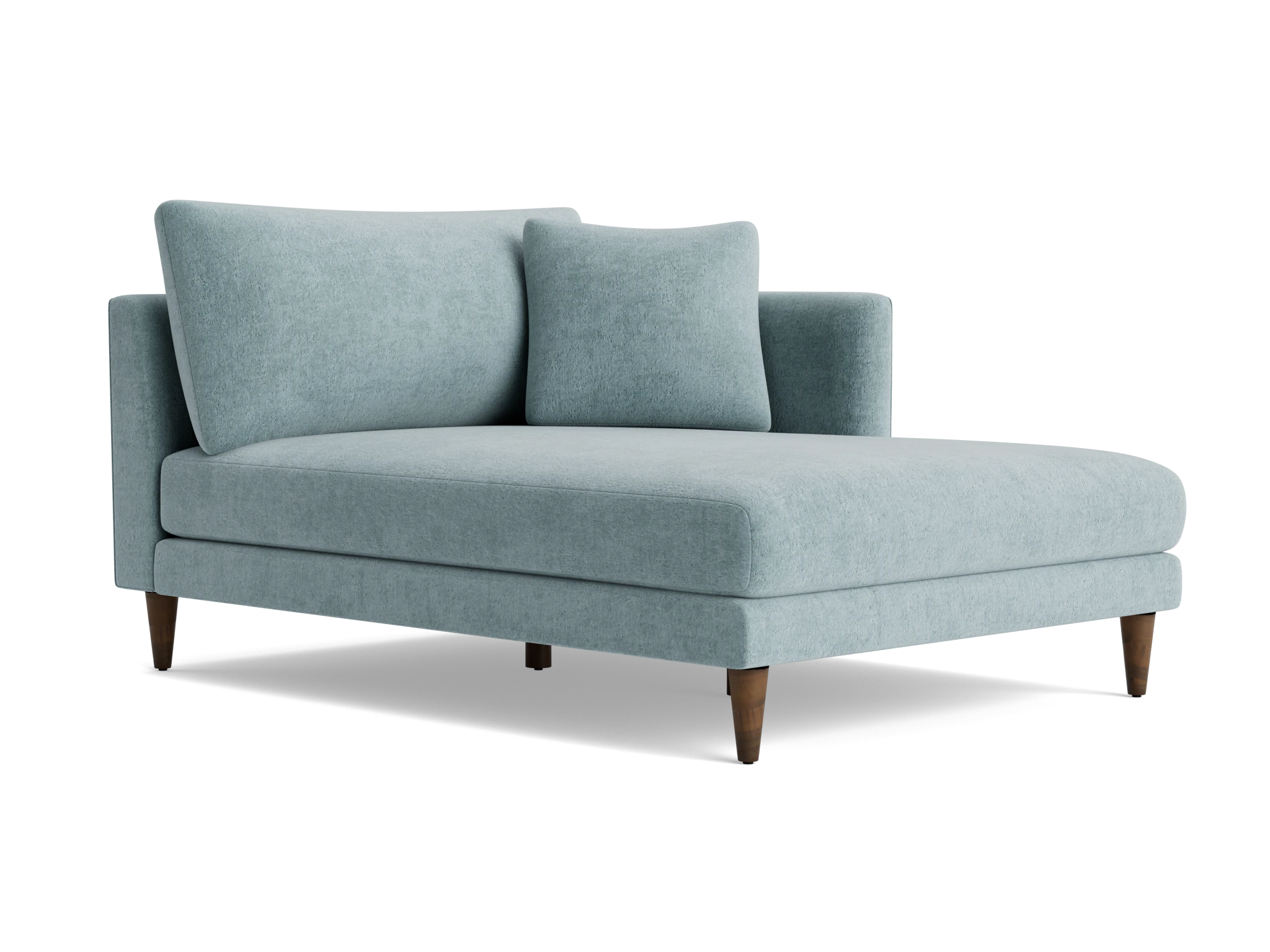 lewis single arm chaise plush mist