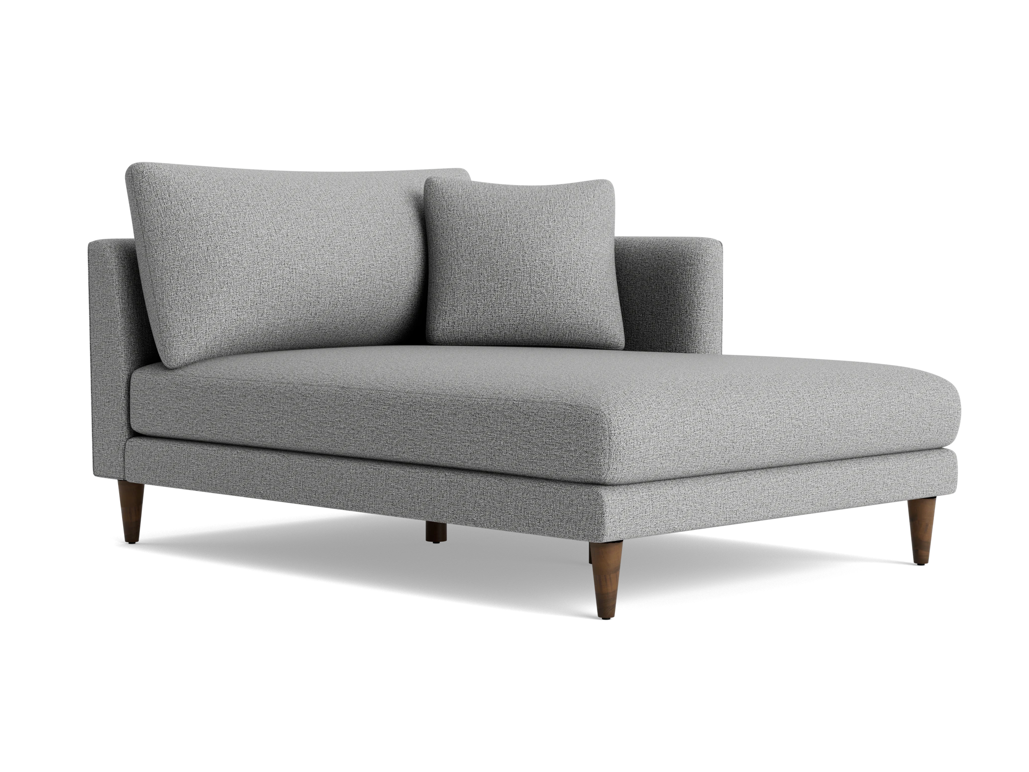 lewis single arm chaise taylor felt gray