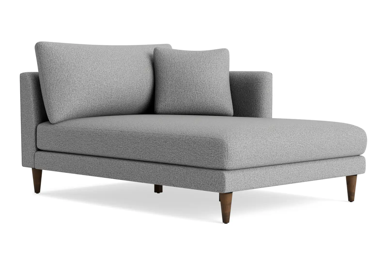 lewis single arm chaise taylor felt gray